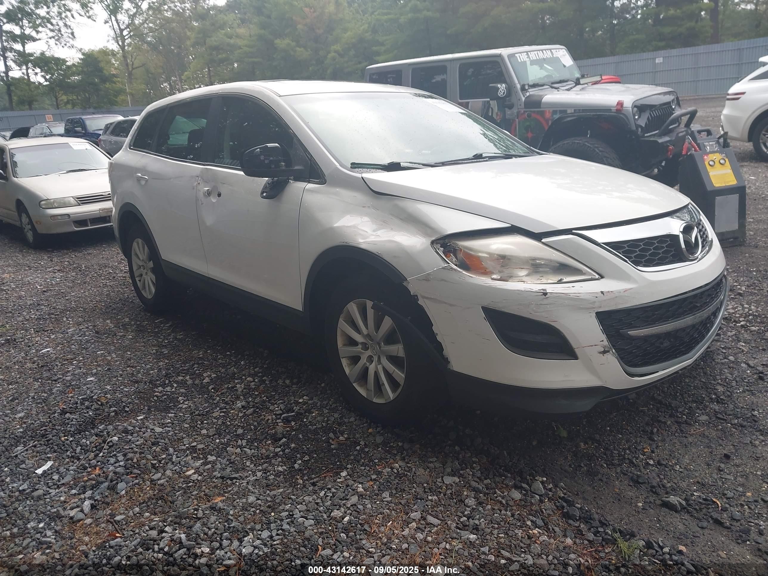 2010 Mazda Cx-9 Touring White vin: JM3TB3MV3A0227075