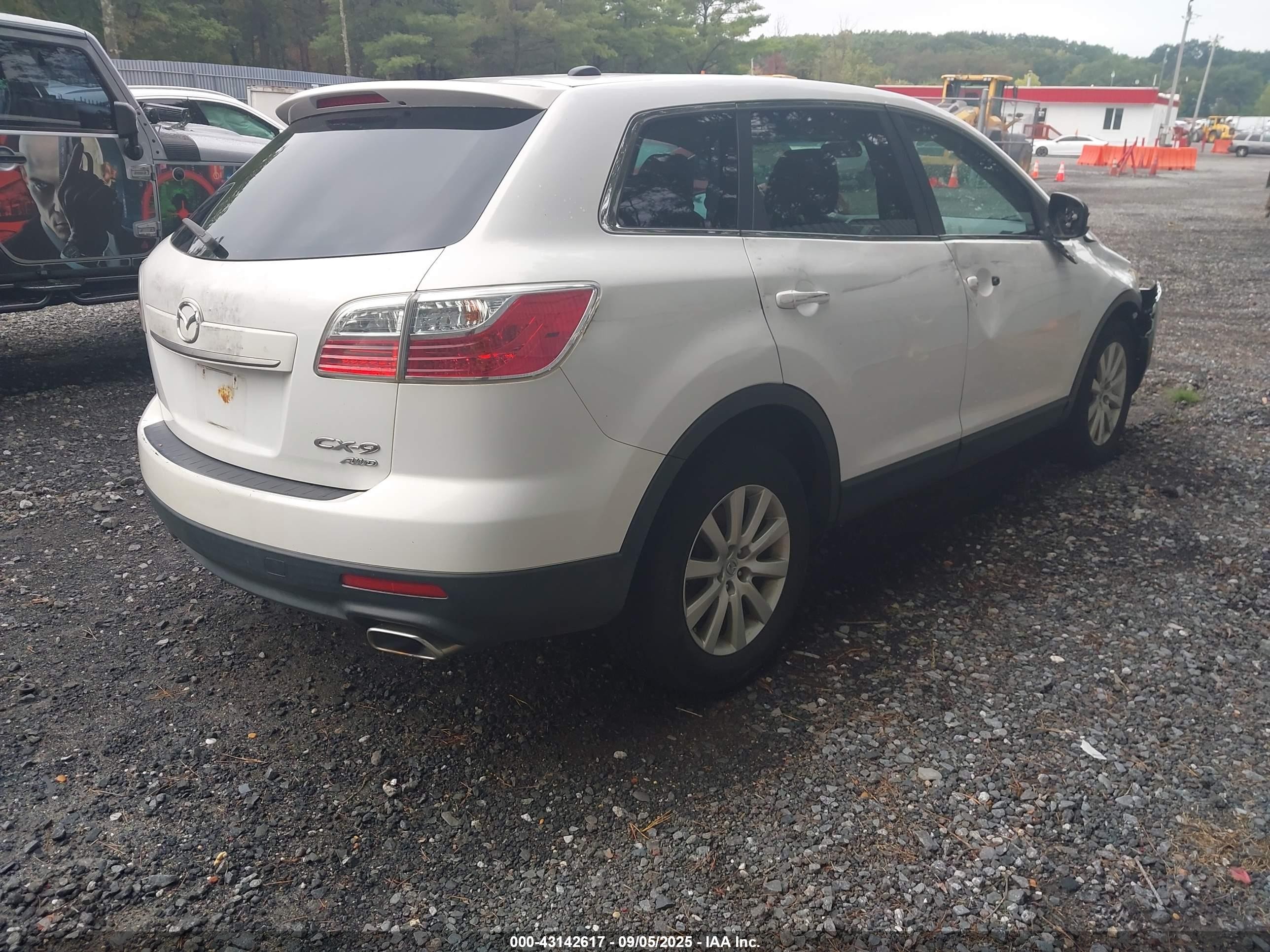 2010 Mazda Cx-9 Touring White vin: JM3TB3MV3A0227075