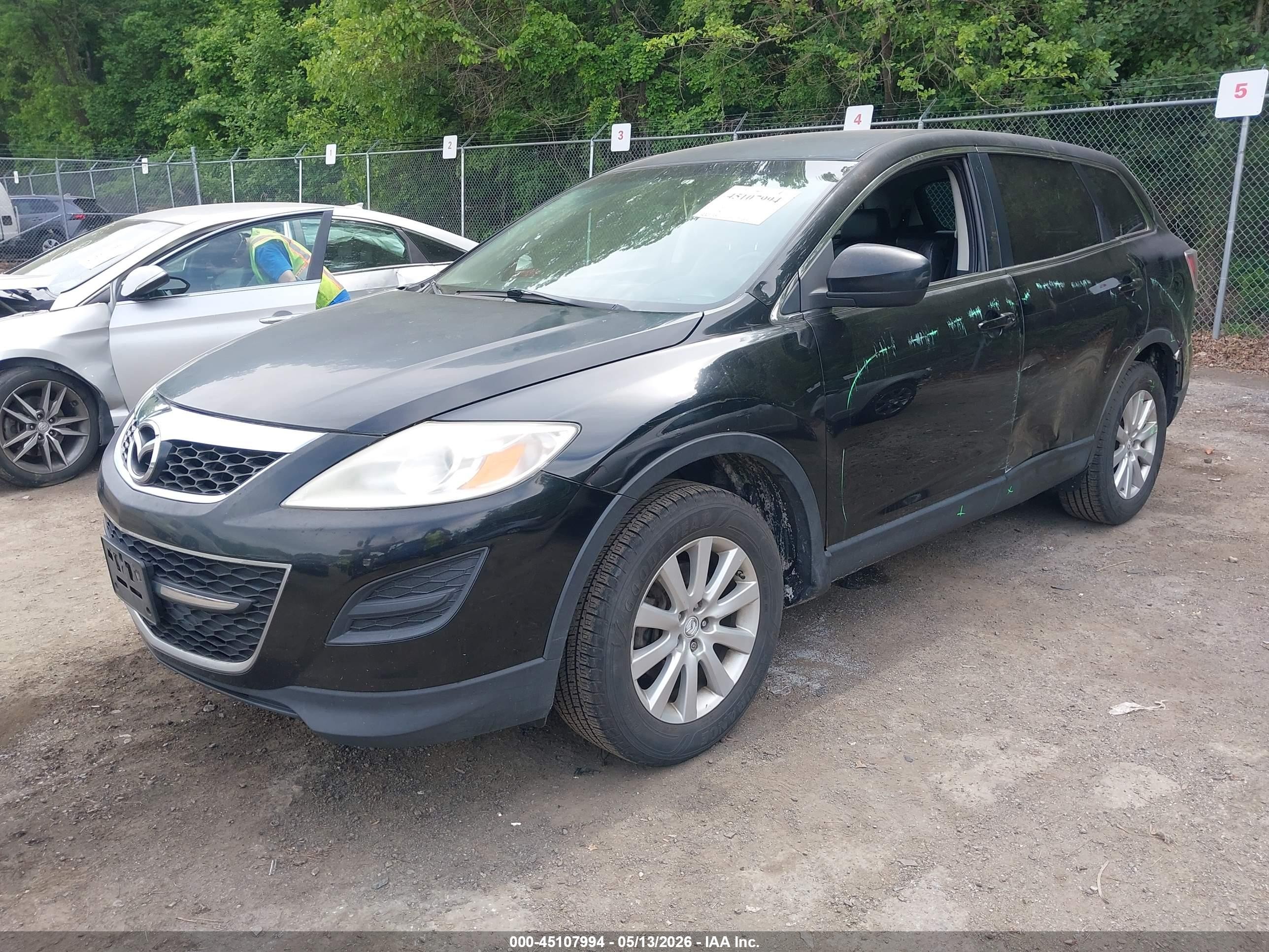 2010 Mazda Cx-9 Touring Black vin: JM3TB3MV4A0200127