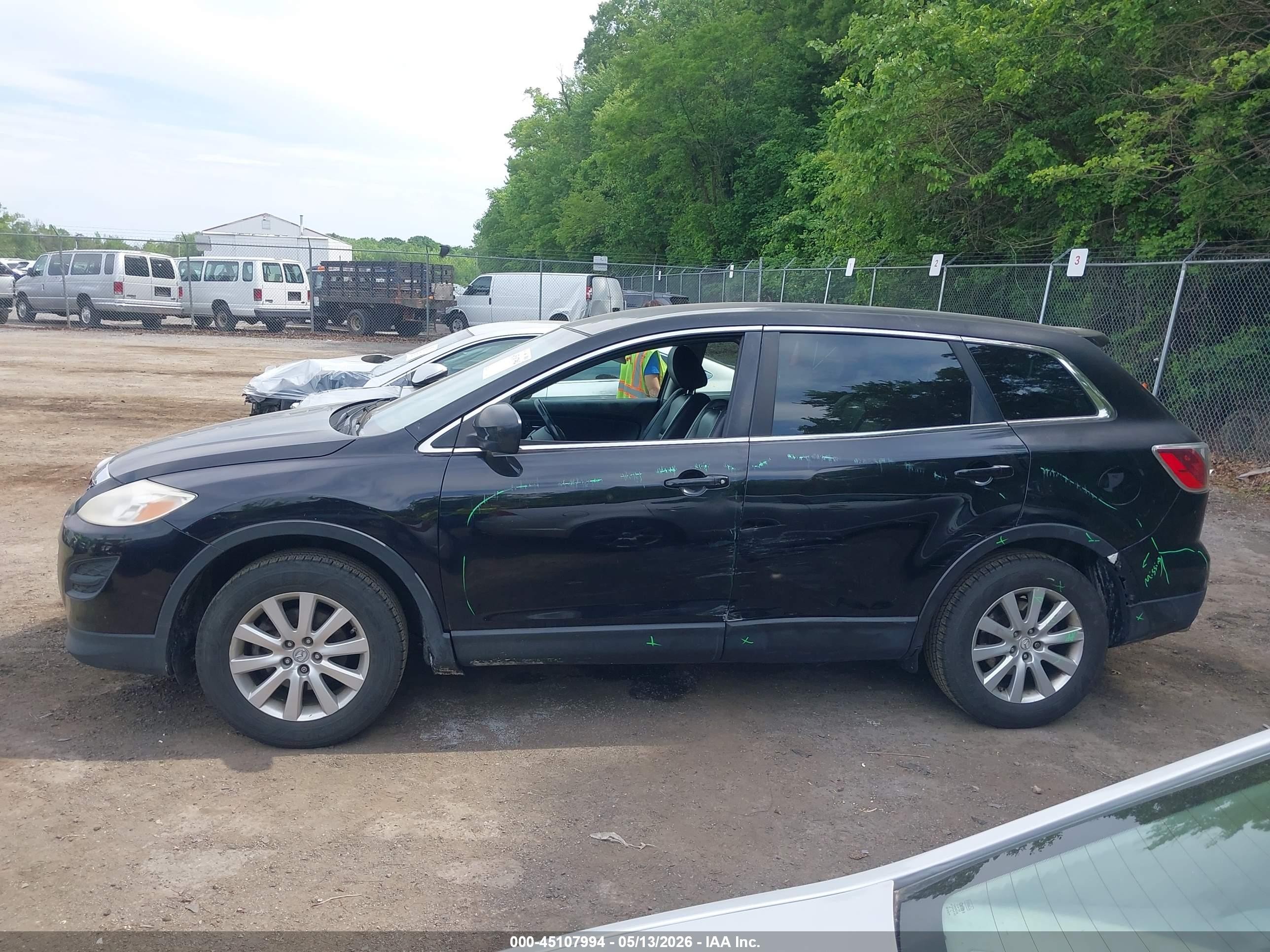 2010 Mazda Cx-9 Touring Black vin: JM3TB3MV4A0200127