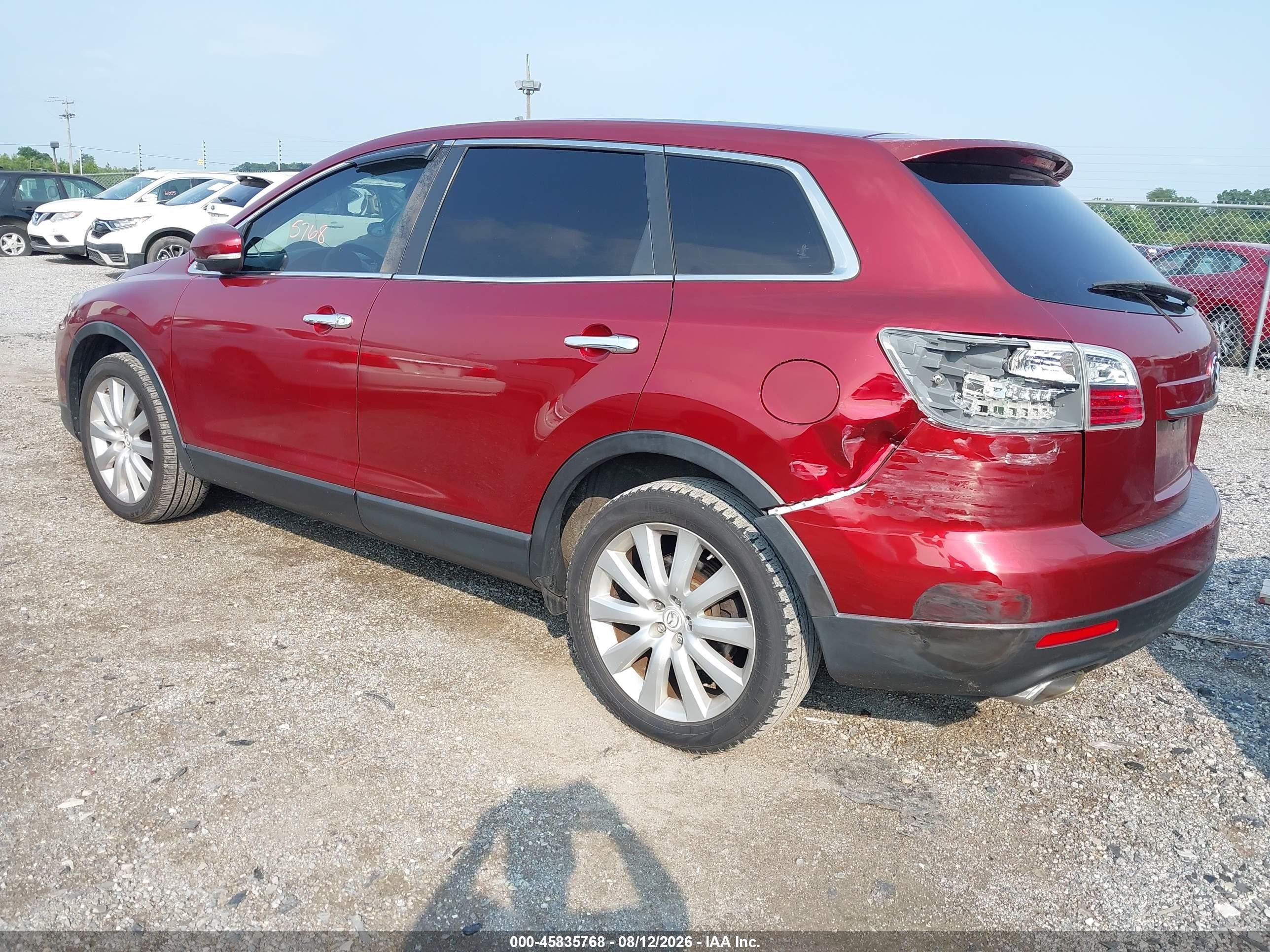 2010 Mazda Cx-9 Grand Touring Red vin: JM3TB3MV4A0232642