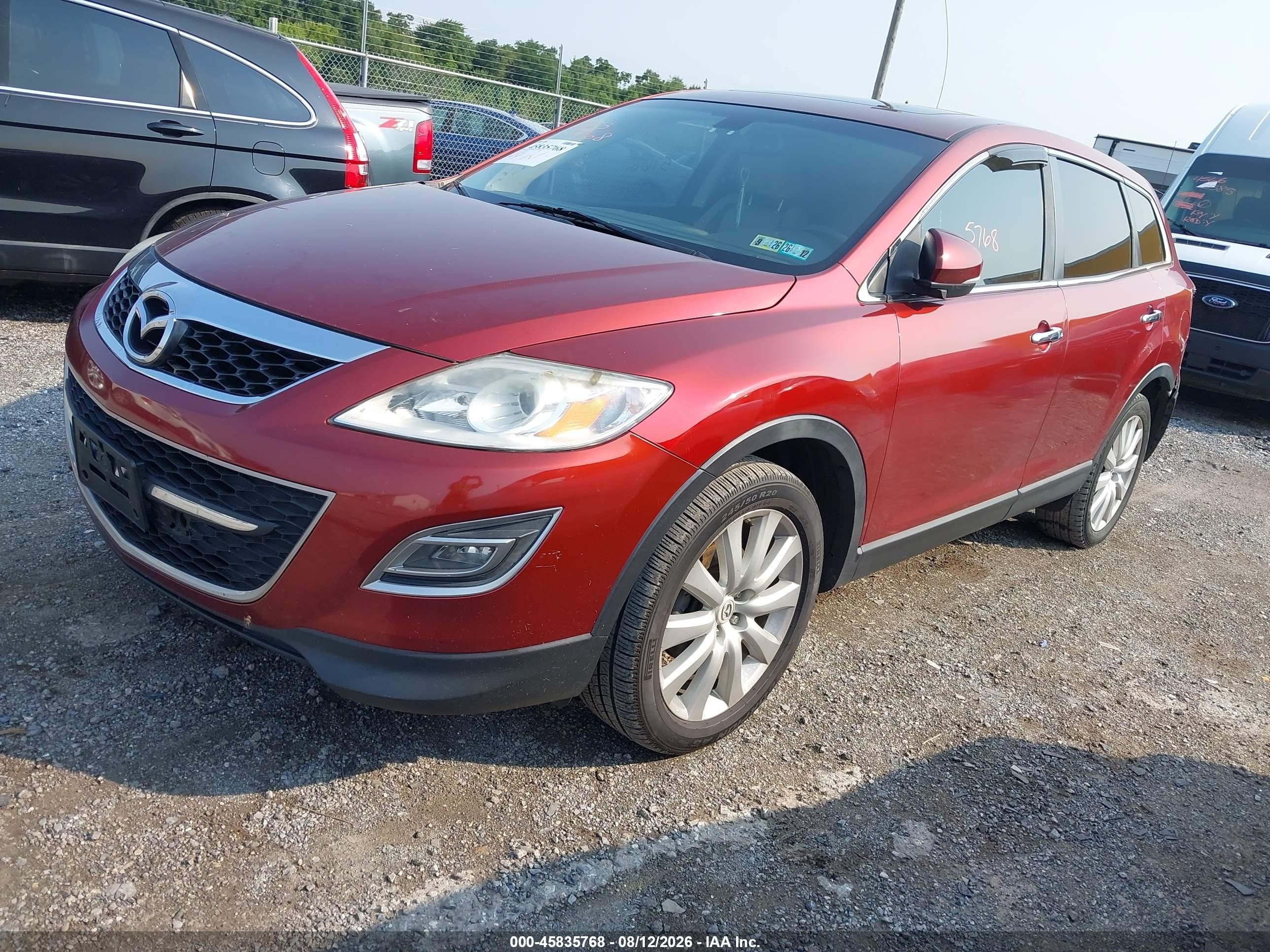 2010 Mazda Cx-9 Grand Touring Red vin: JM3TB3MV4A0232642