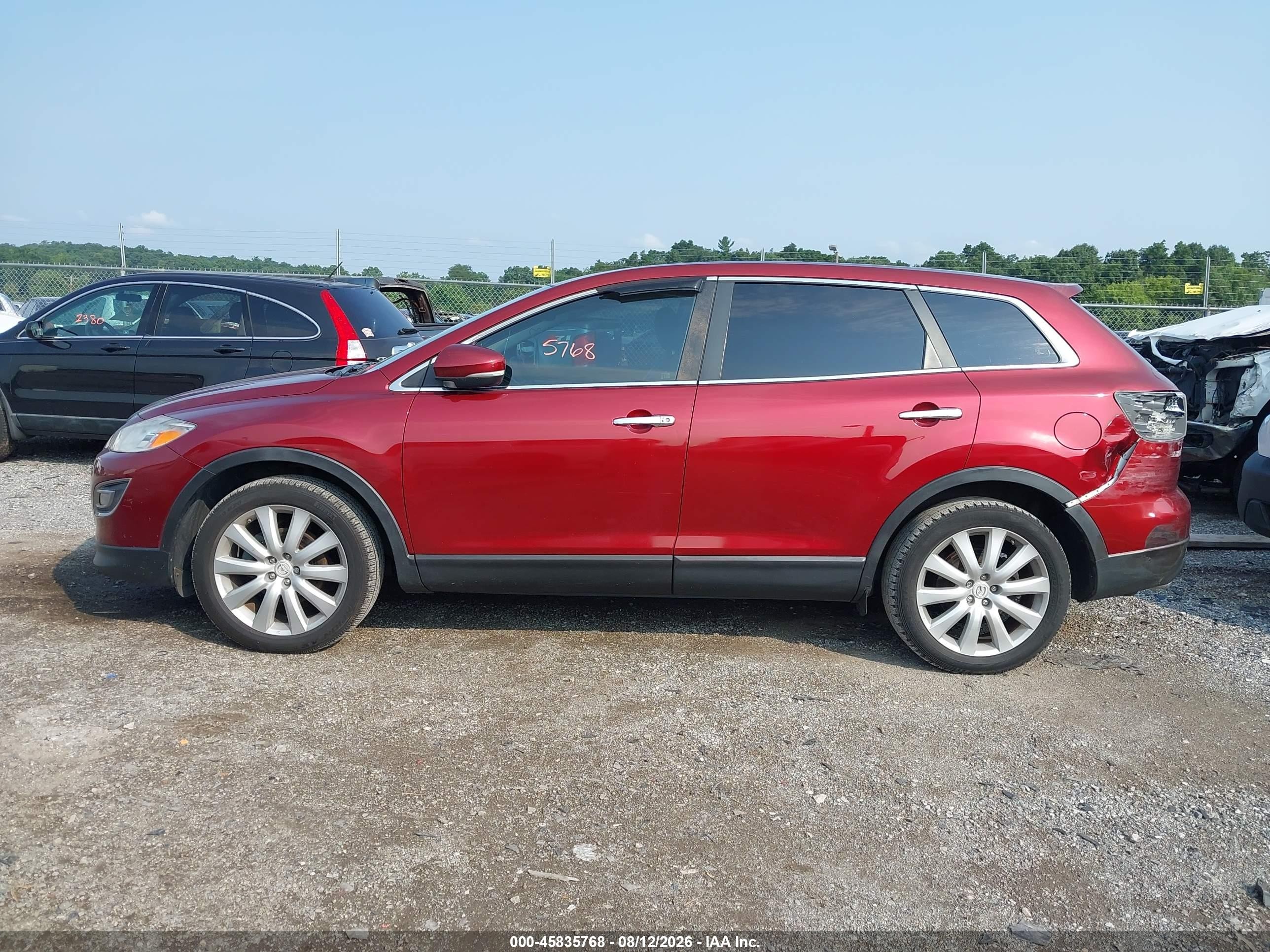 2010 Mazda Cx-9 Grand Touring Red vin: JM3TB3MV4A0232642