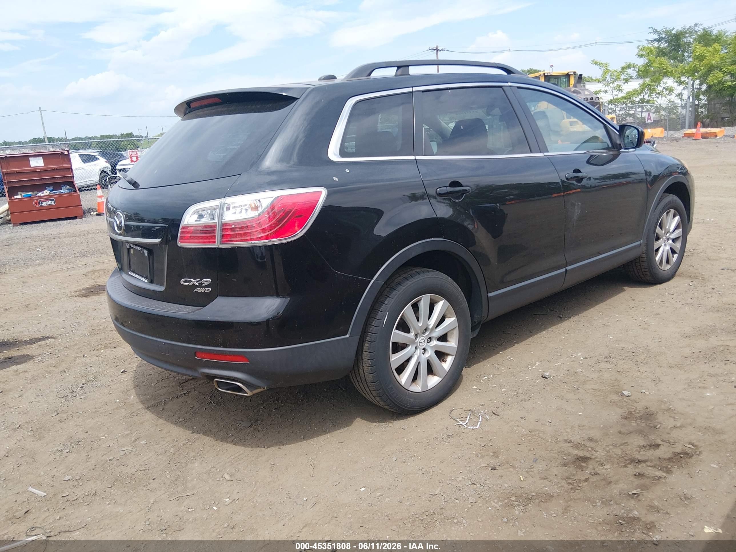2010 Mazda Cx-9 Touring Black vin: JM3TB3MV5A0238014