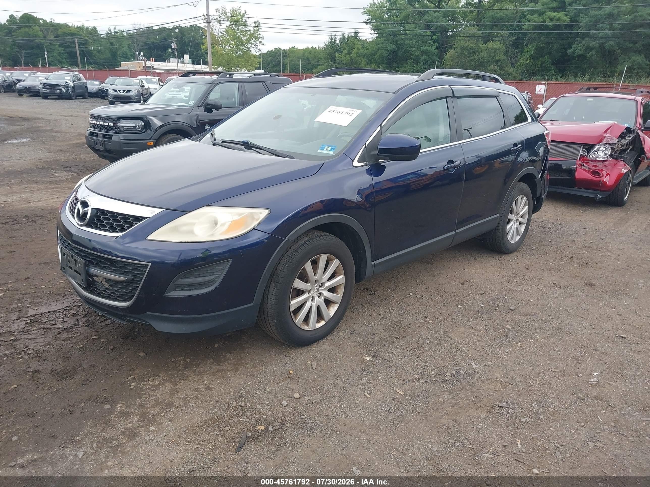 2010 Mazda Cx-9 Touring Dark Blue vin: JM3TB3MV6A0203093