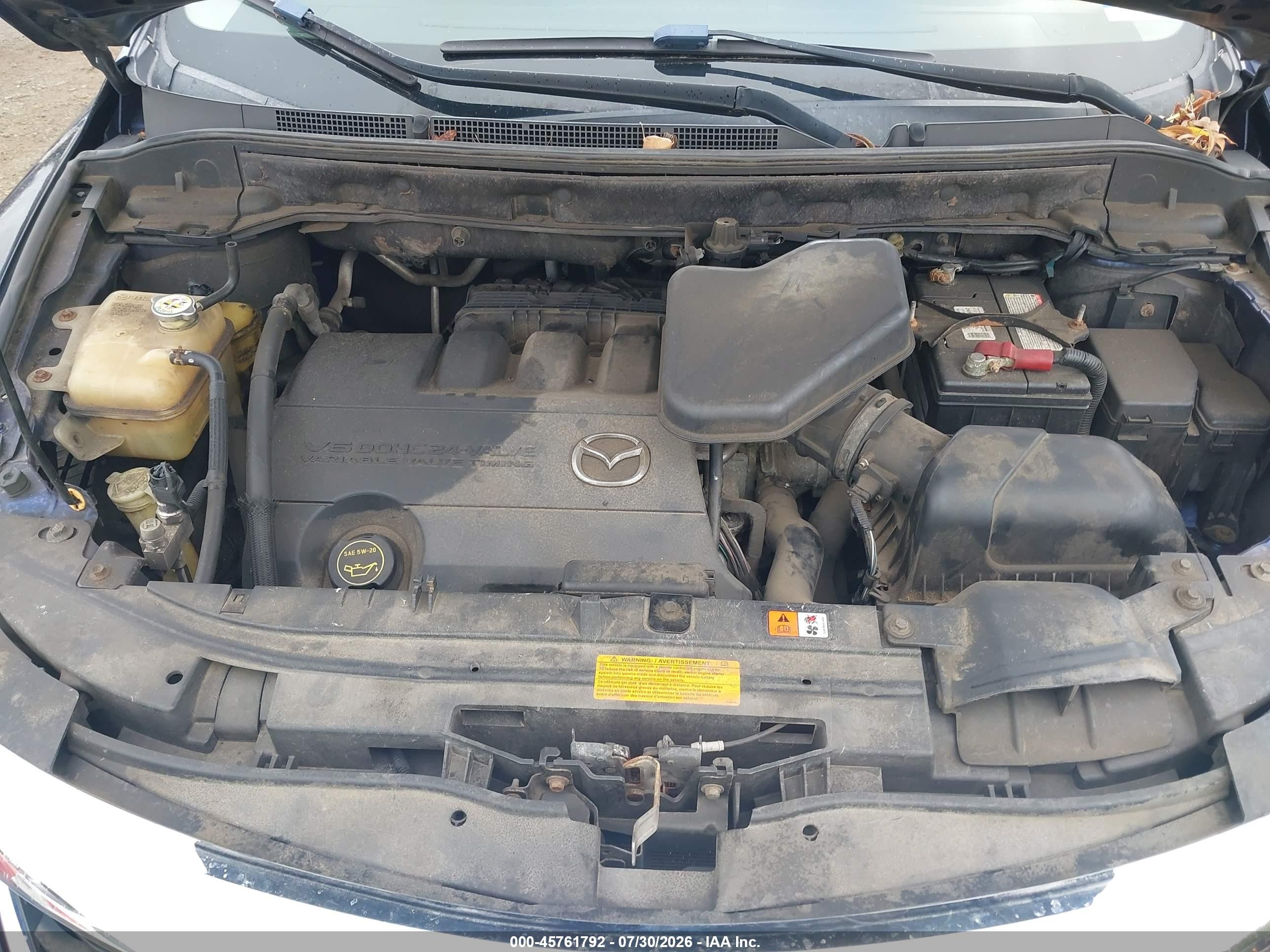 2010 Mazda Cx-9 Touring Dark Blue vin: JM3TB3MV6A0203093