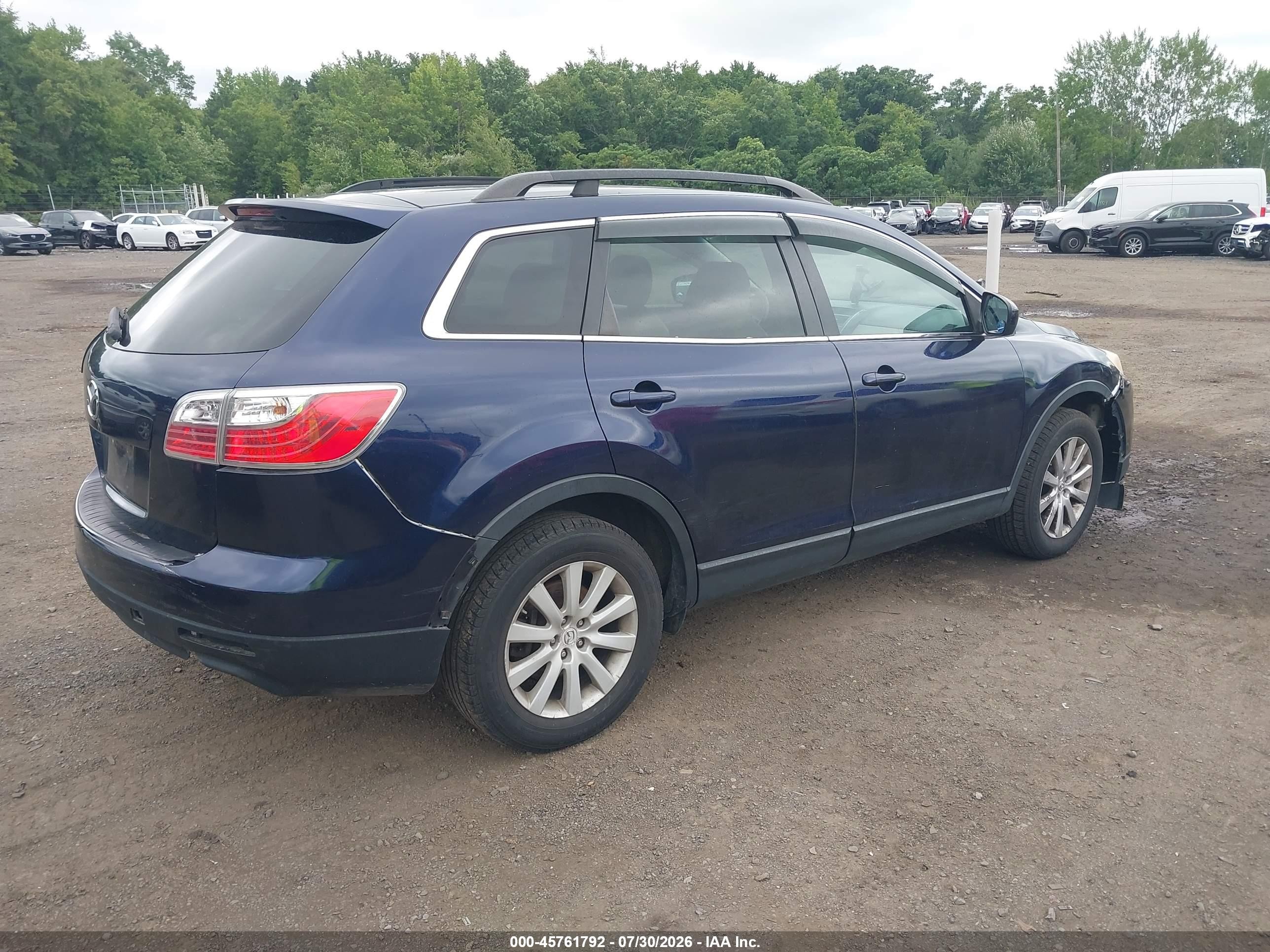 2010 Mazda Cx-9 Touring Dark Blue vin: JM3TB3MV6A0203093
