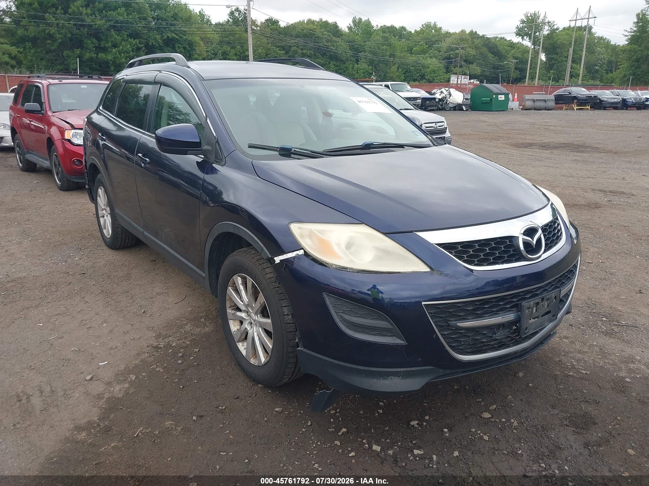 2010 Mazda Cx-9 Touring Dark Blue vin: JM3TB3MV6A0203093