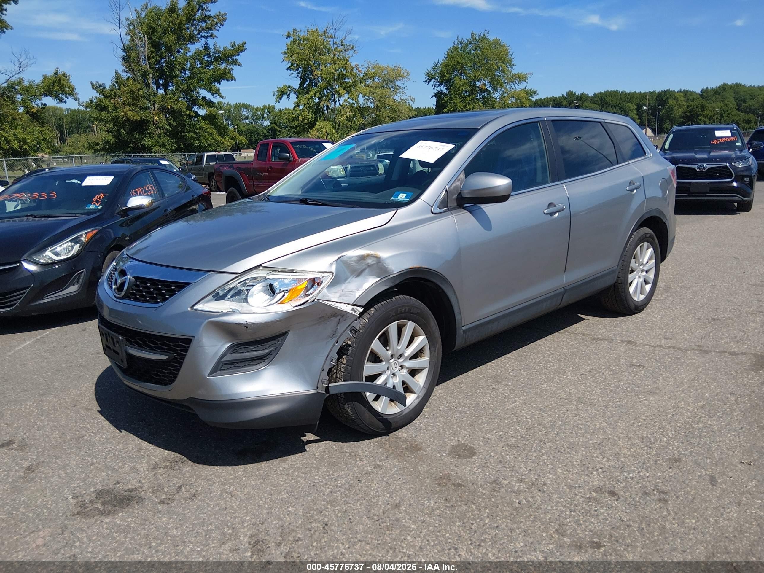 2010 Mazda Cx-9 Touring Gray vin: JM3TB3MV6A0217785