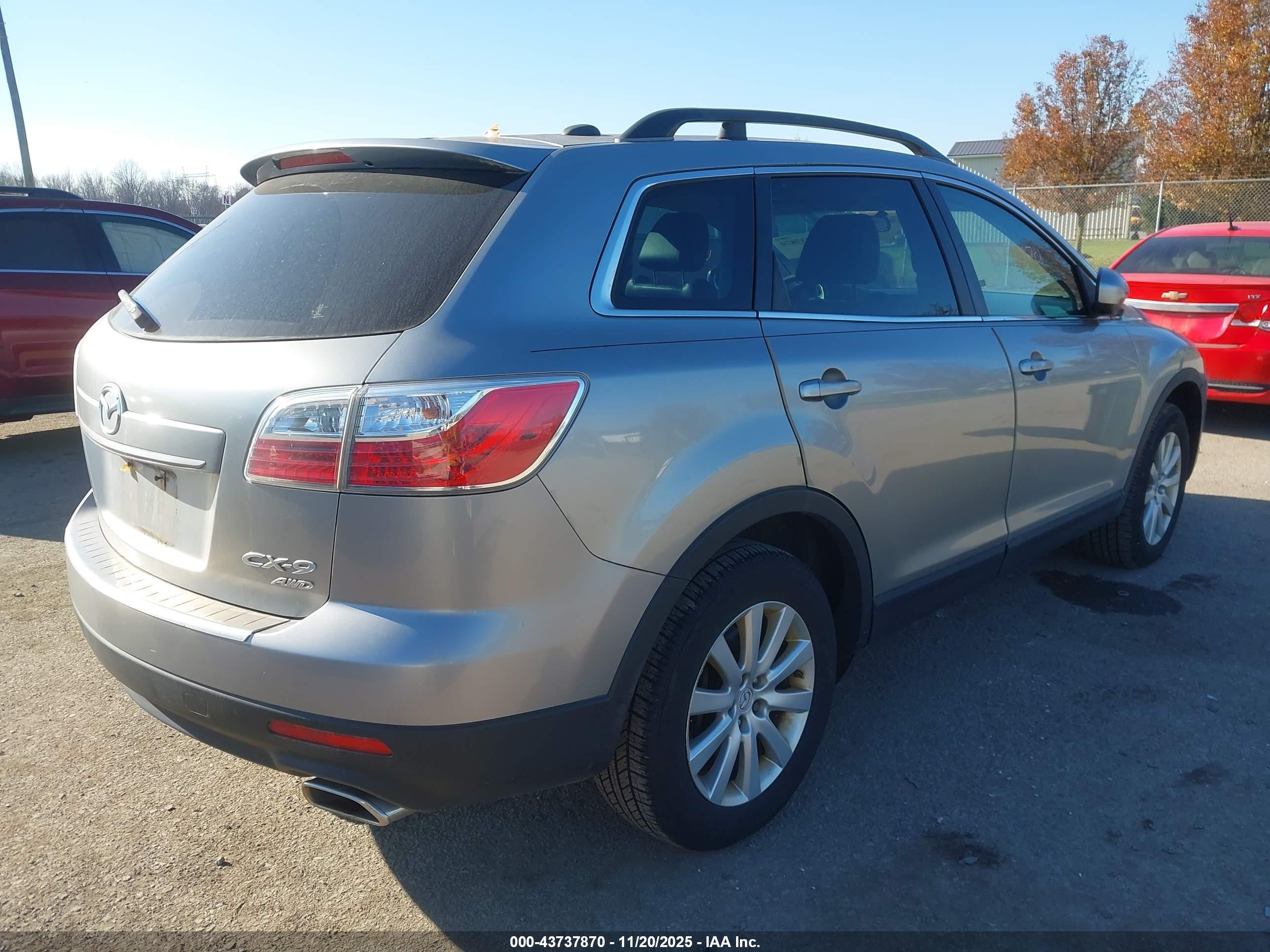 2010 Mazda Cx-9 Touring Silver vin: JM3TB3MV6A0236966