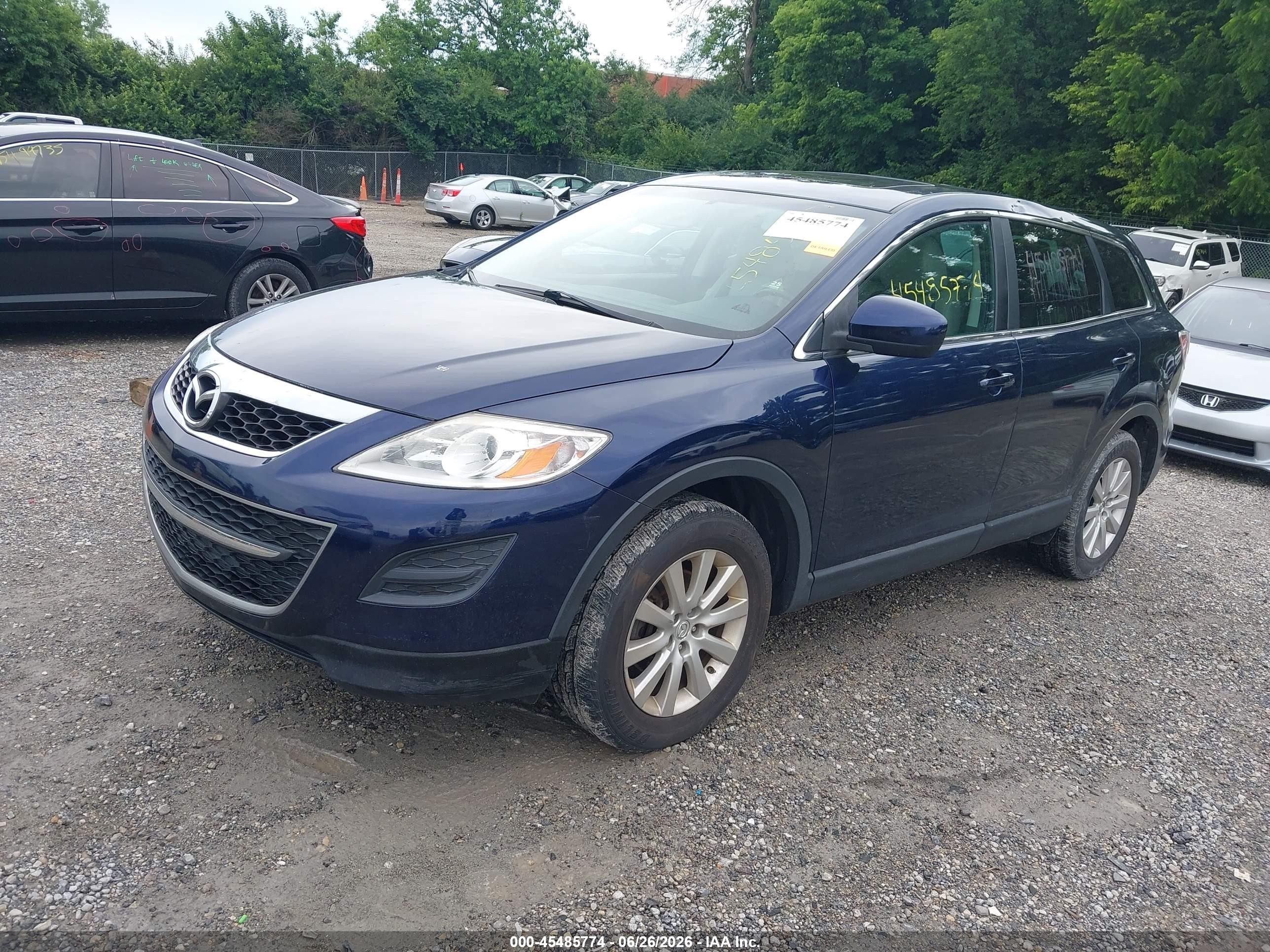 2010 Mazda Cx-9 Touring Blue vin: JM3TB3MV6A0237812
