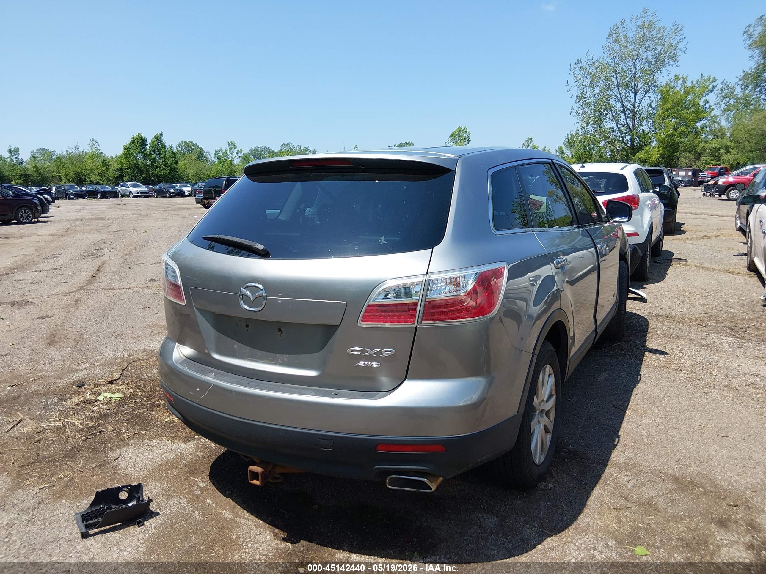 2010 Mazda Cx-9 Touring Gray vin: JM3TB3MV7A0207427