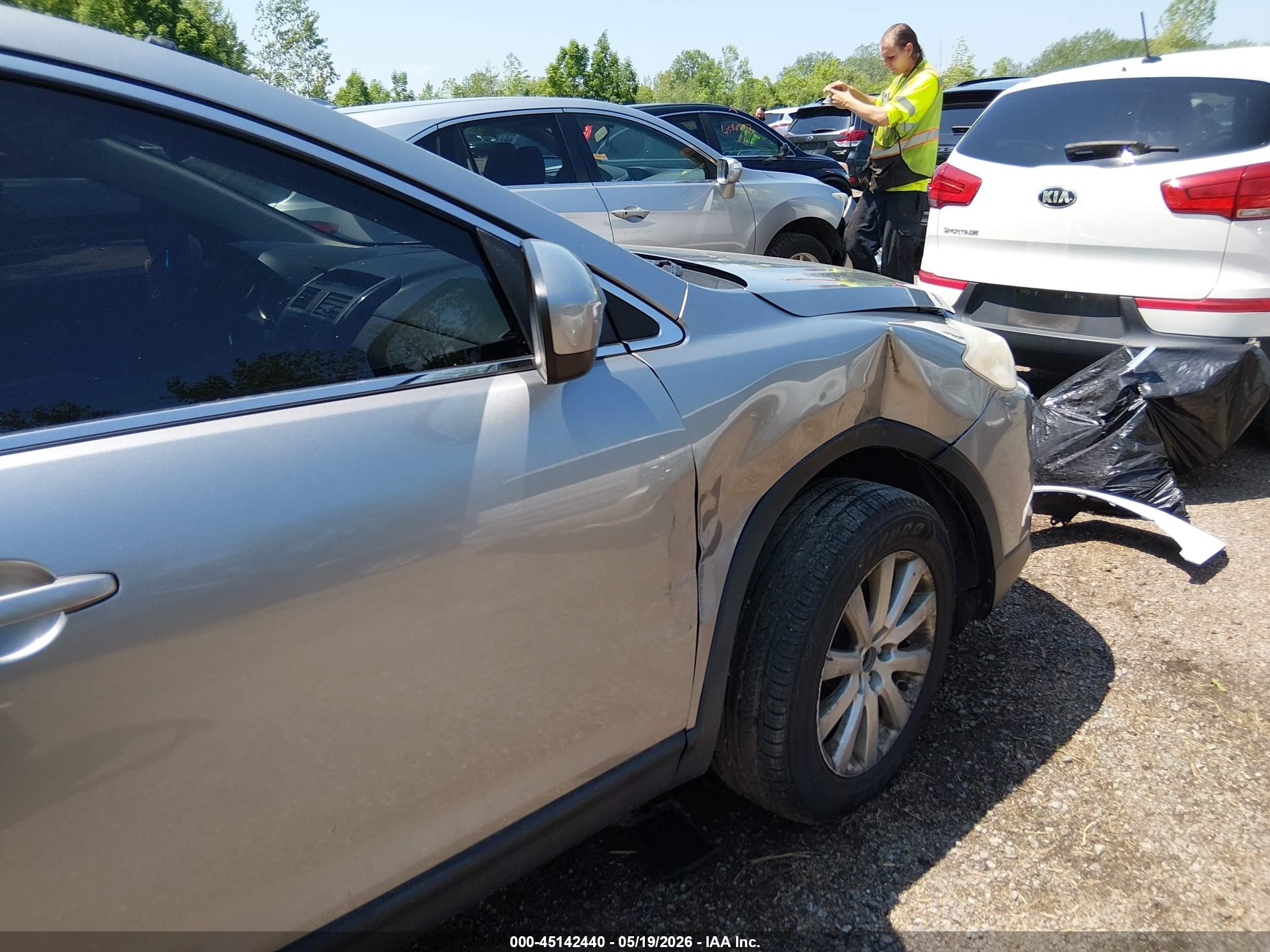 2010 Mazda Cx-9 Touring Gray vin: JM3TB3MV7A0207427