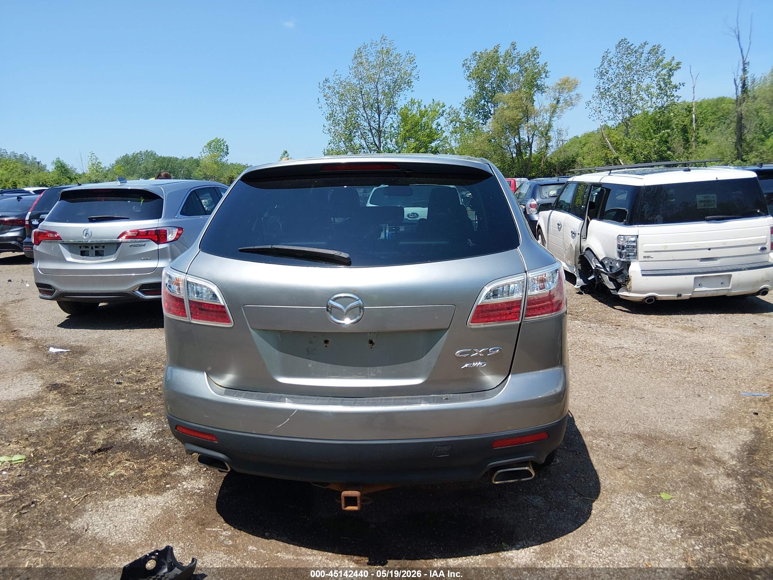 2010 Mazda Cx-9 Touring Gray vin: JM3TB3MV7A0207427