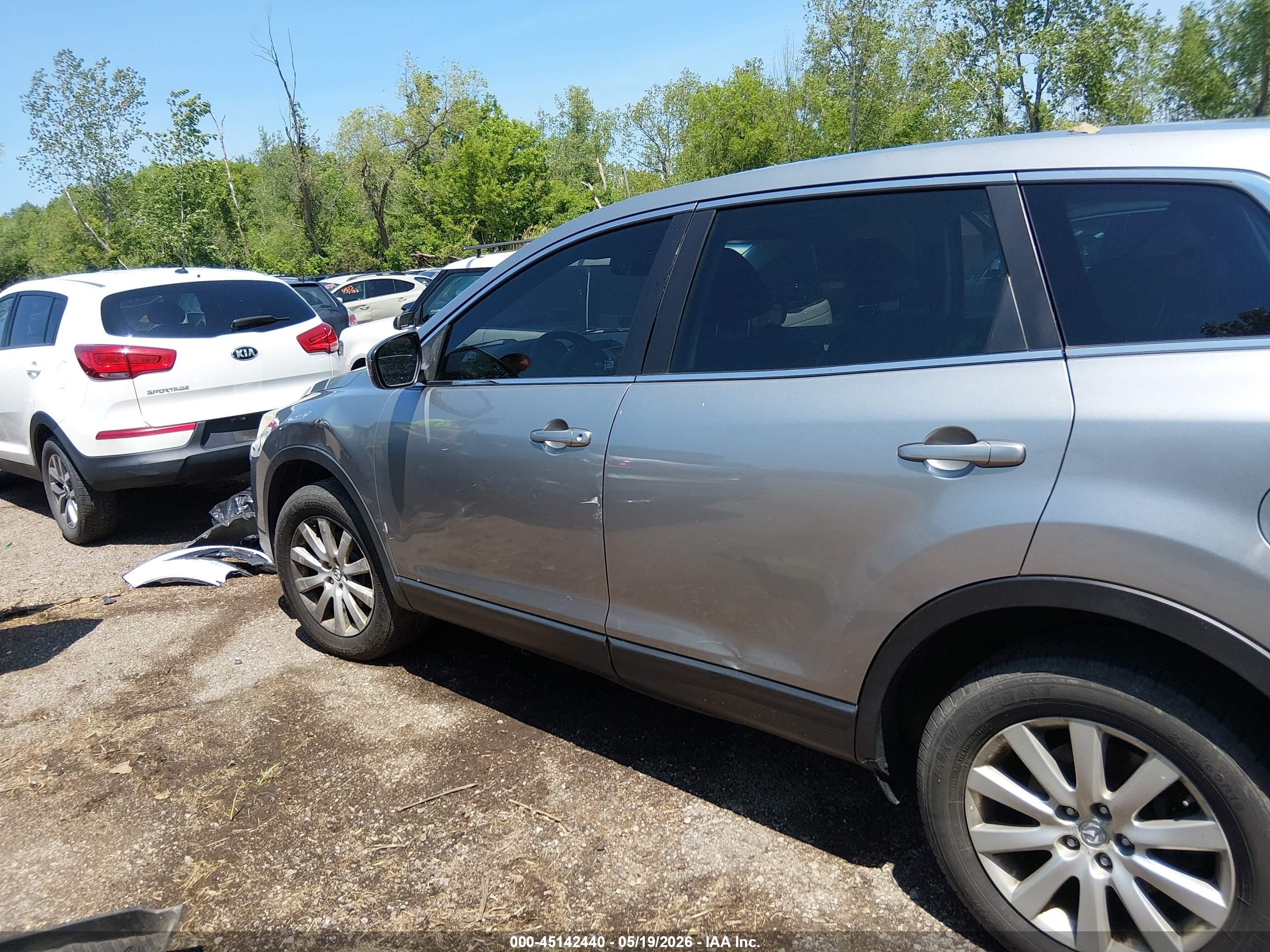 2010 Mazda Cx-9 Touring Gray vin: JM3TB3MV7A0207427