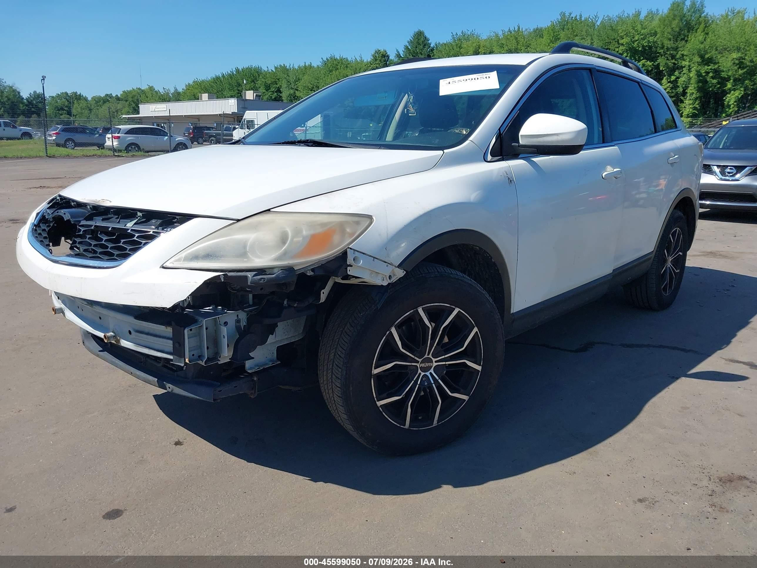 2010 Mazda Cx-9 Touring White vin: JM3TB3MV8A0233258