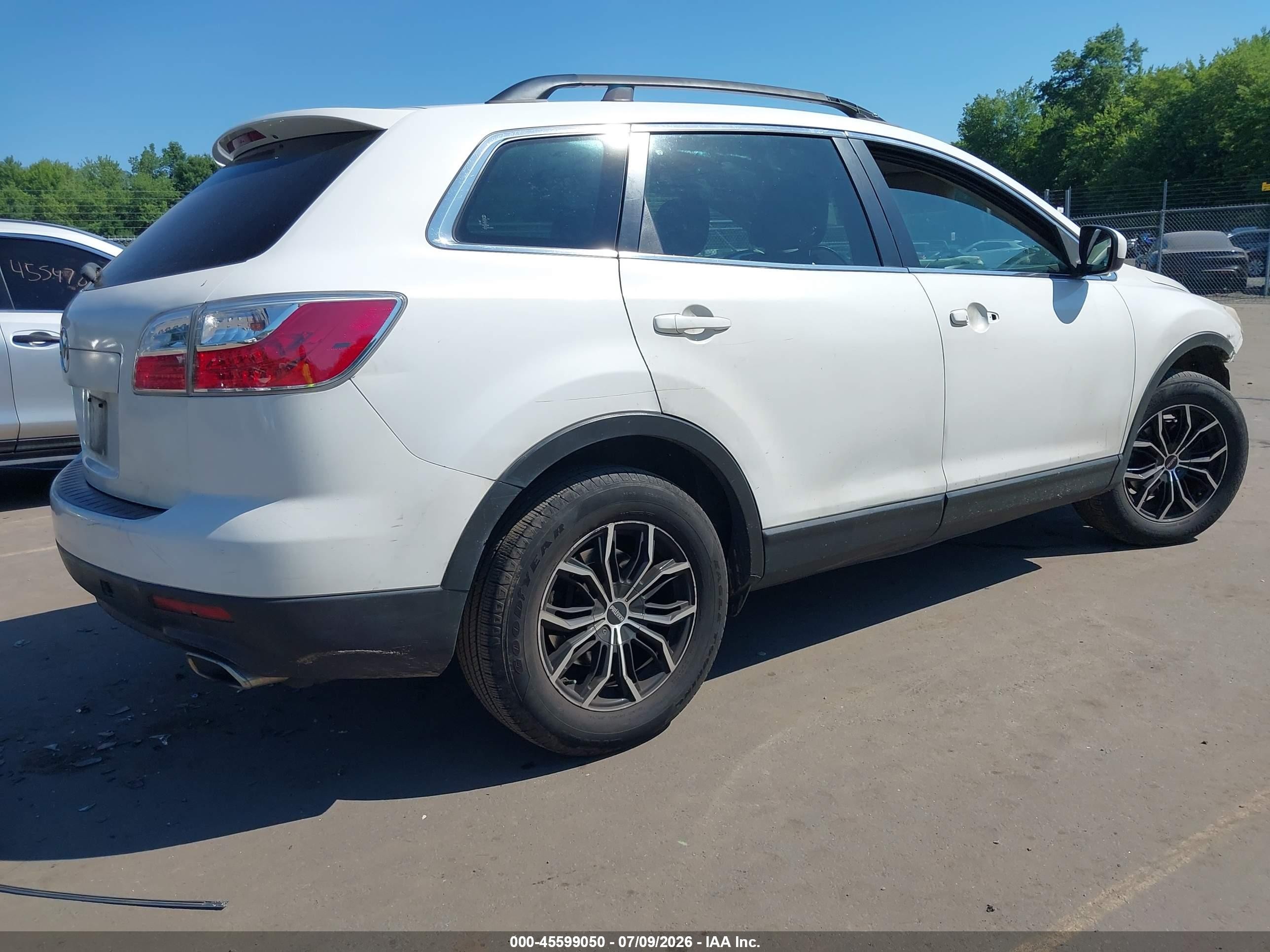 2010 Mazda Cx-9 Touring White vin: JM3TB3MV8A0233258