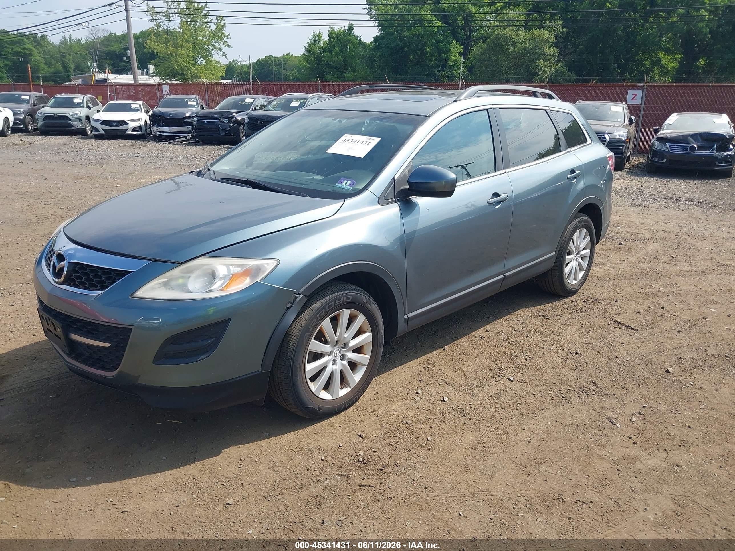 2010 Mazda Cx-9 Touring Light Blue vin: JM3TB3MV9A0212984