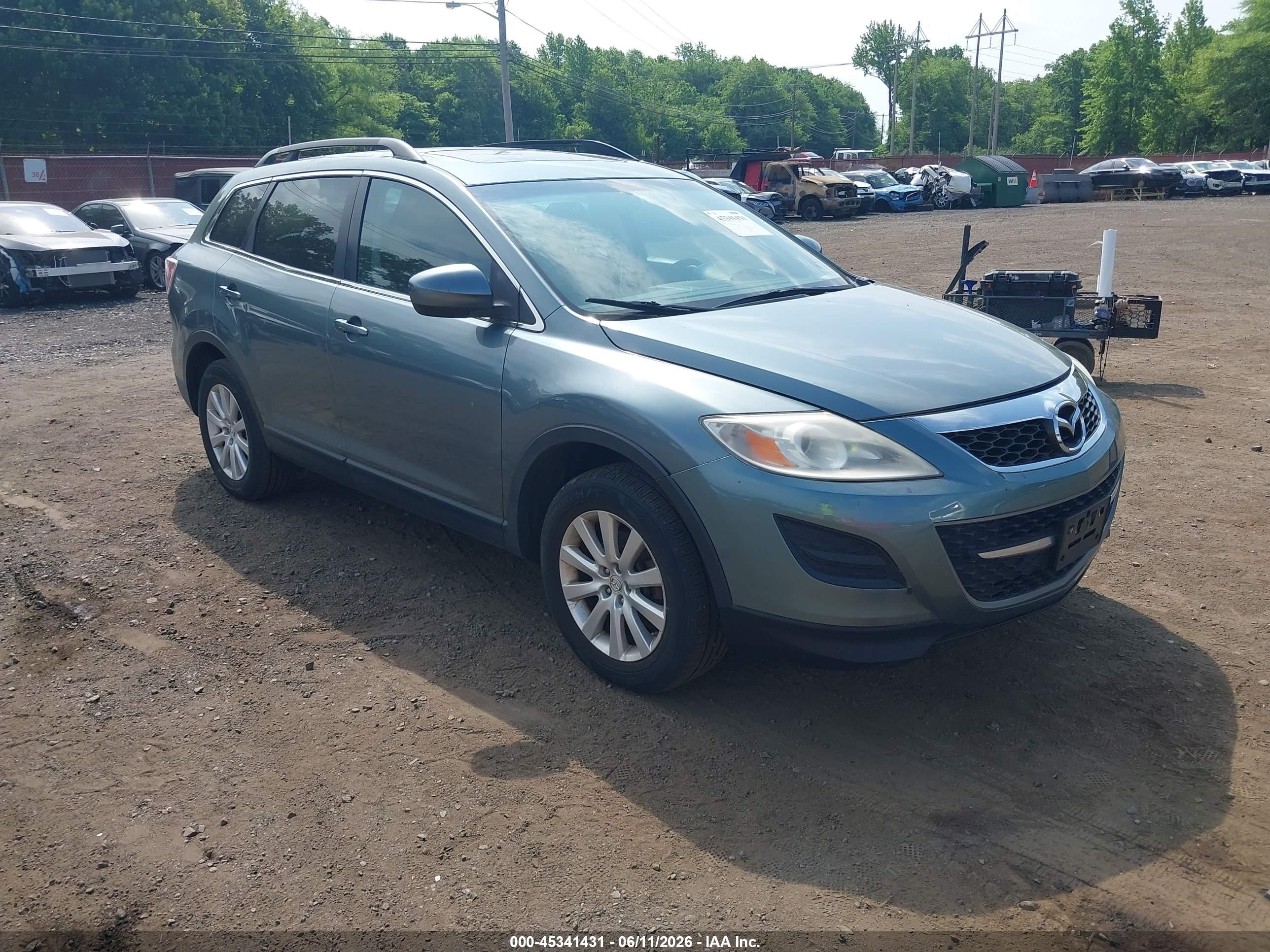 2010 Mazda Cx-9 Touring Light Blue vin: JM3TB3MV9A0212984