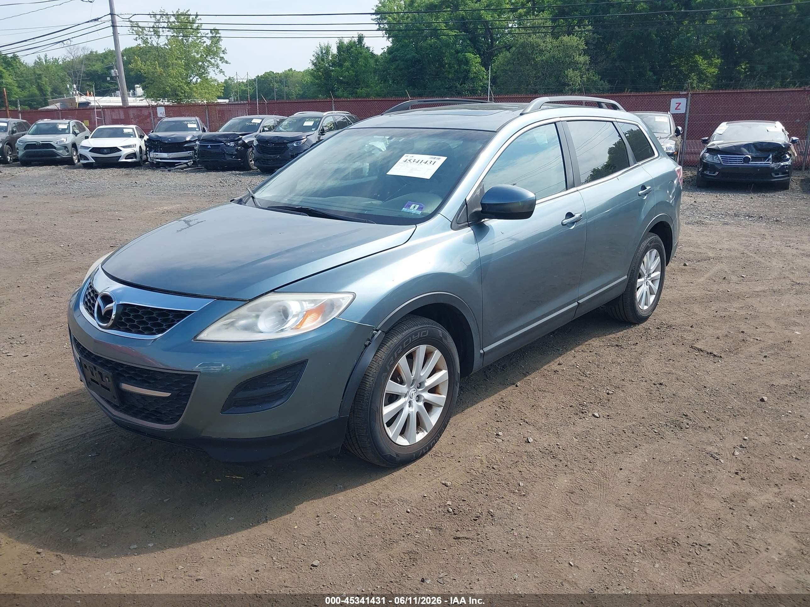 2010 Mazda Cx-9 Touring Light Blue vin: JM3TB3MV9A0212984