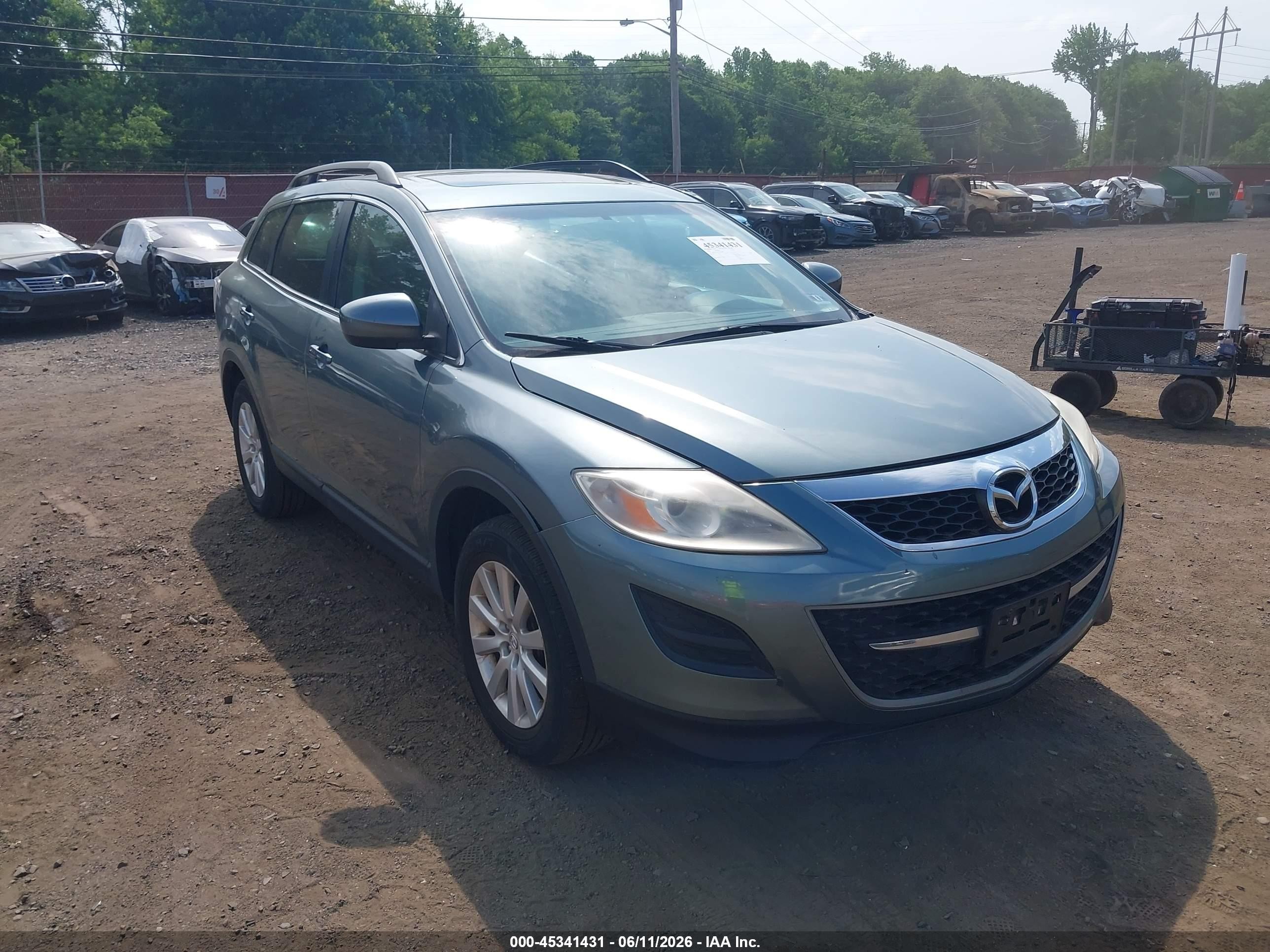 2010 Mazda Cx-9 Touring Light Blue vin: JM3TB3MV9A0212984