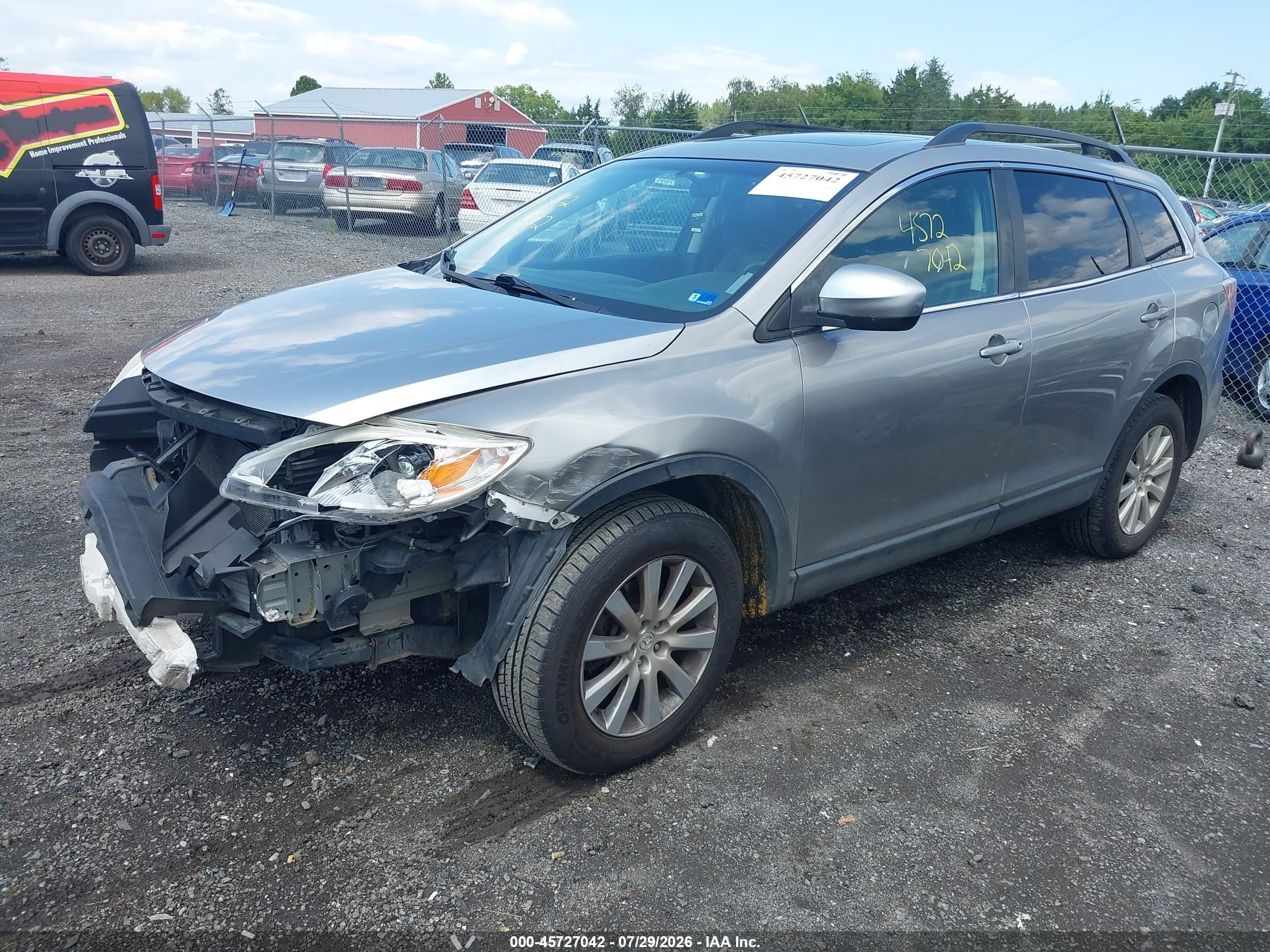 2010 Mazda Cx-9 Touring Silver vin: JM3TB3MVXA0214789