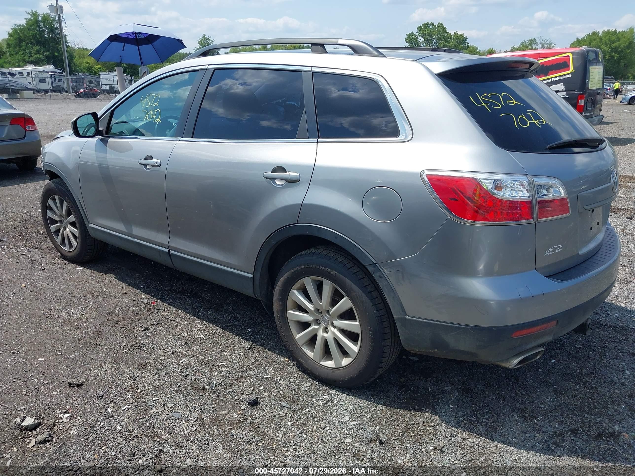2010 Mazda Cx-9 Touring Silver vin: JM3TB3MVXA0214789