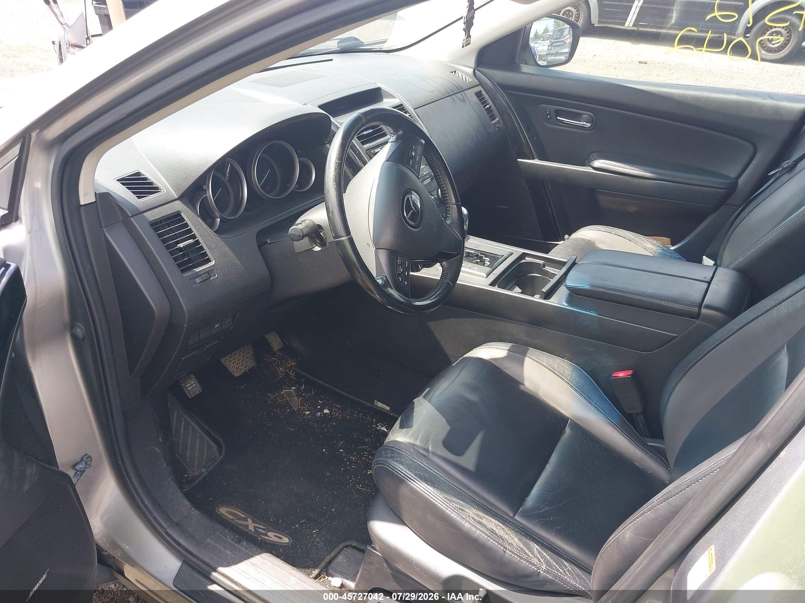 2010 Mazda Cx-9 Touring Silver vin: JM3TB3MVXA0214789