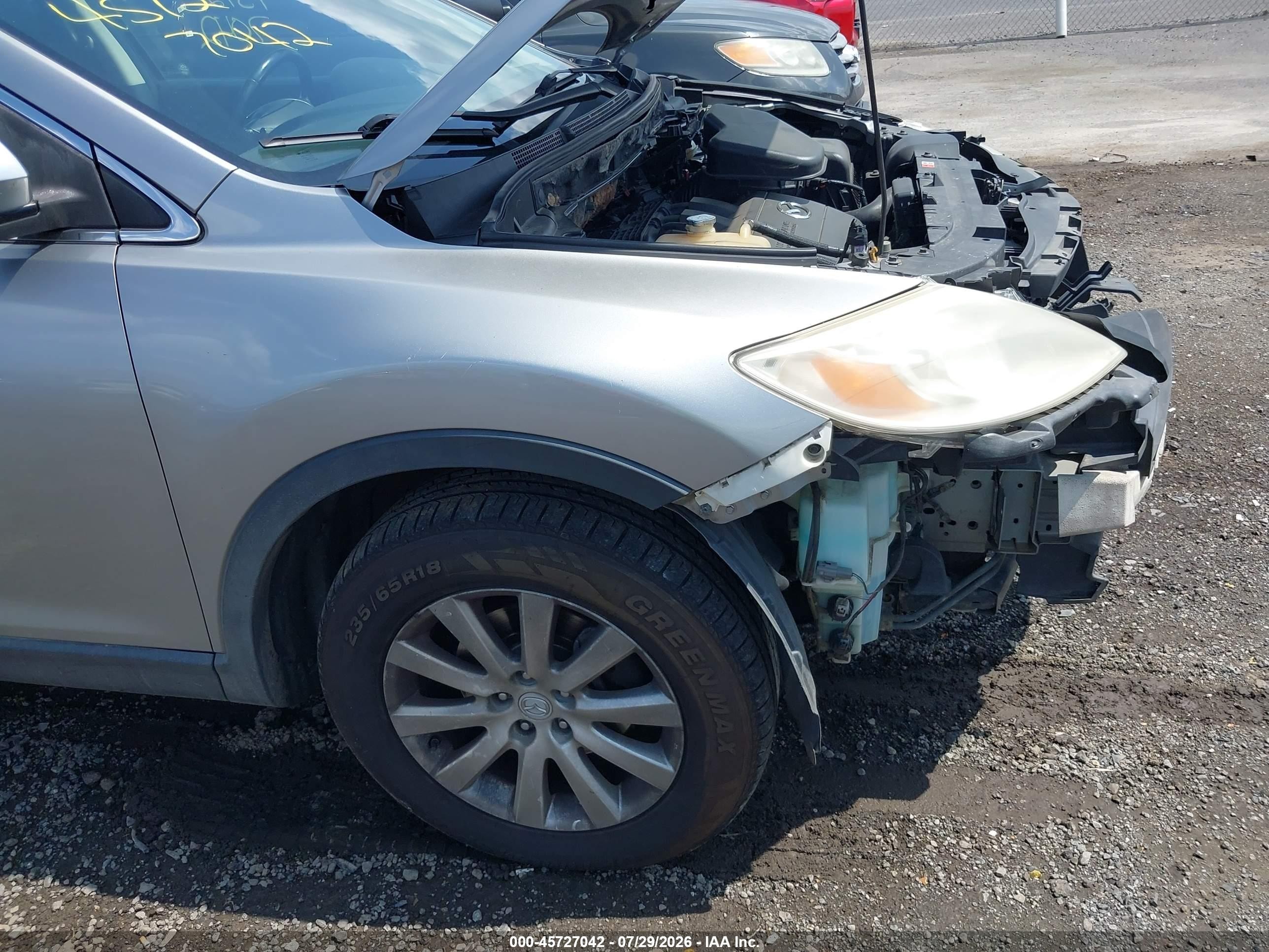 2010 Mazda Cx-9 Touring Silver vin: JM3TB3MVXA0214789