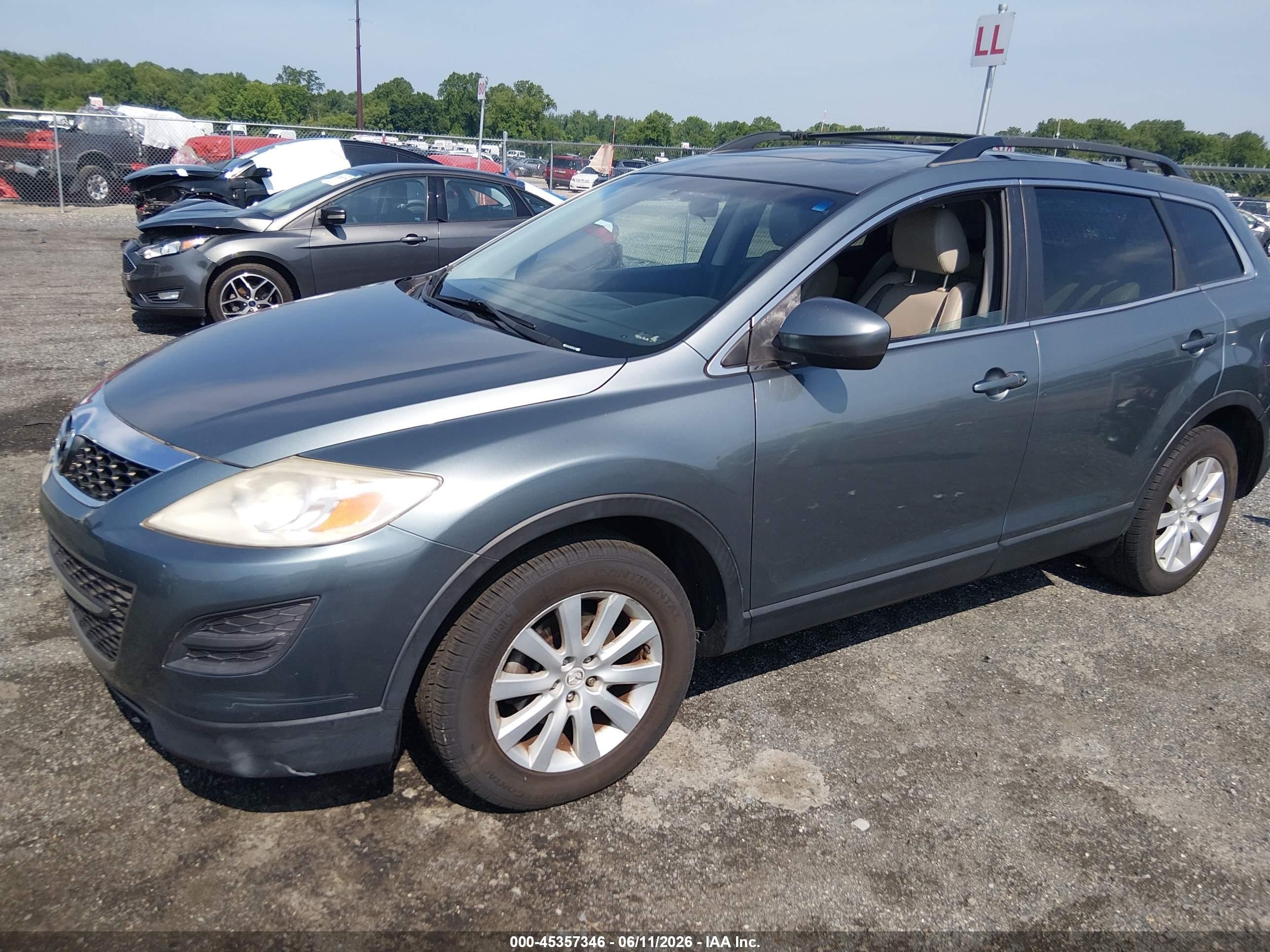 2010 Mazda Cx-9 Touring Green vin: JM3TB3MVXA0223539