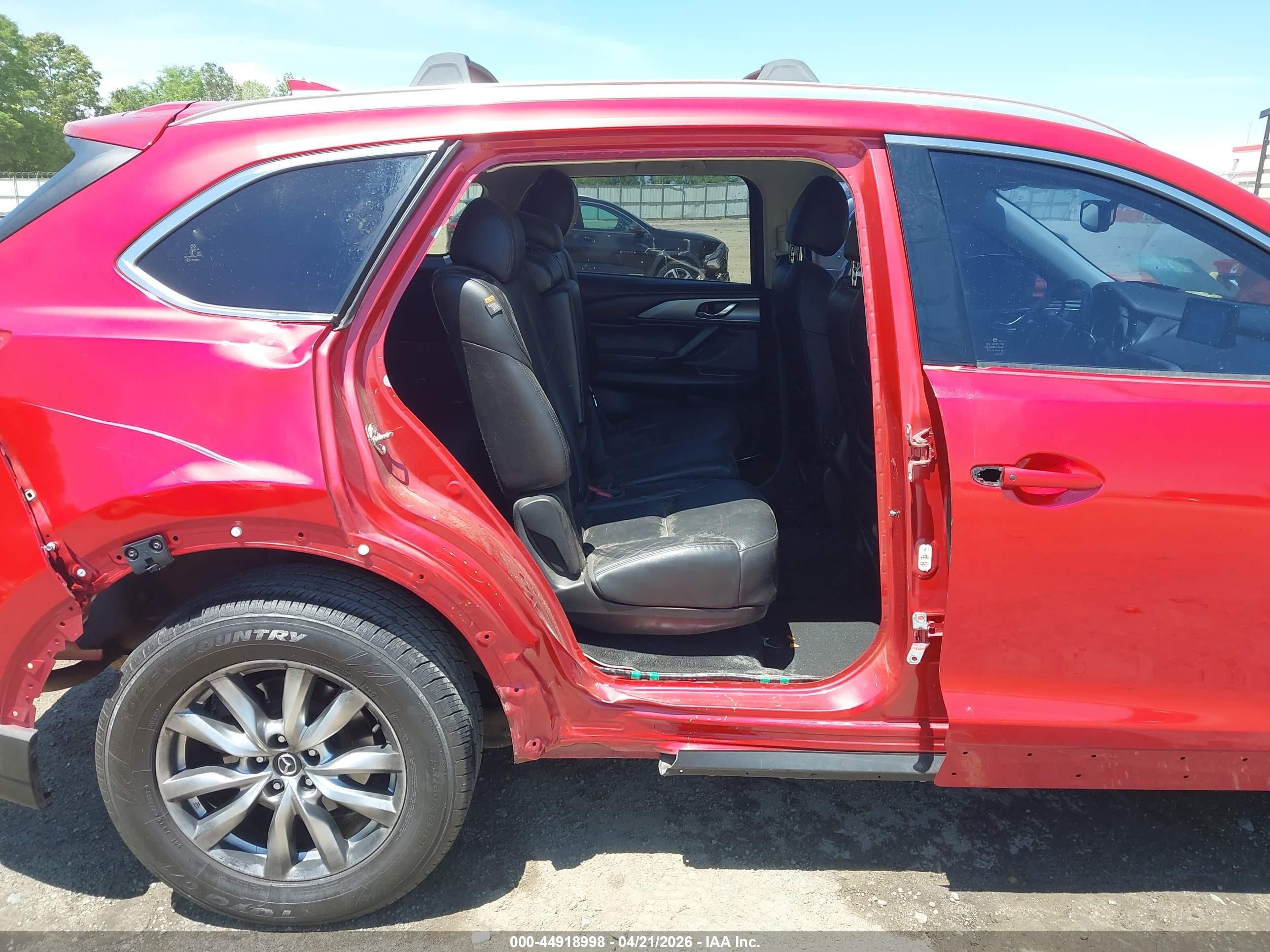 2016 Mazda Cx-9 Touring Red vin: JM3TCACY3G0116015