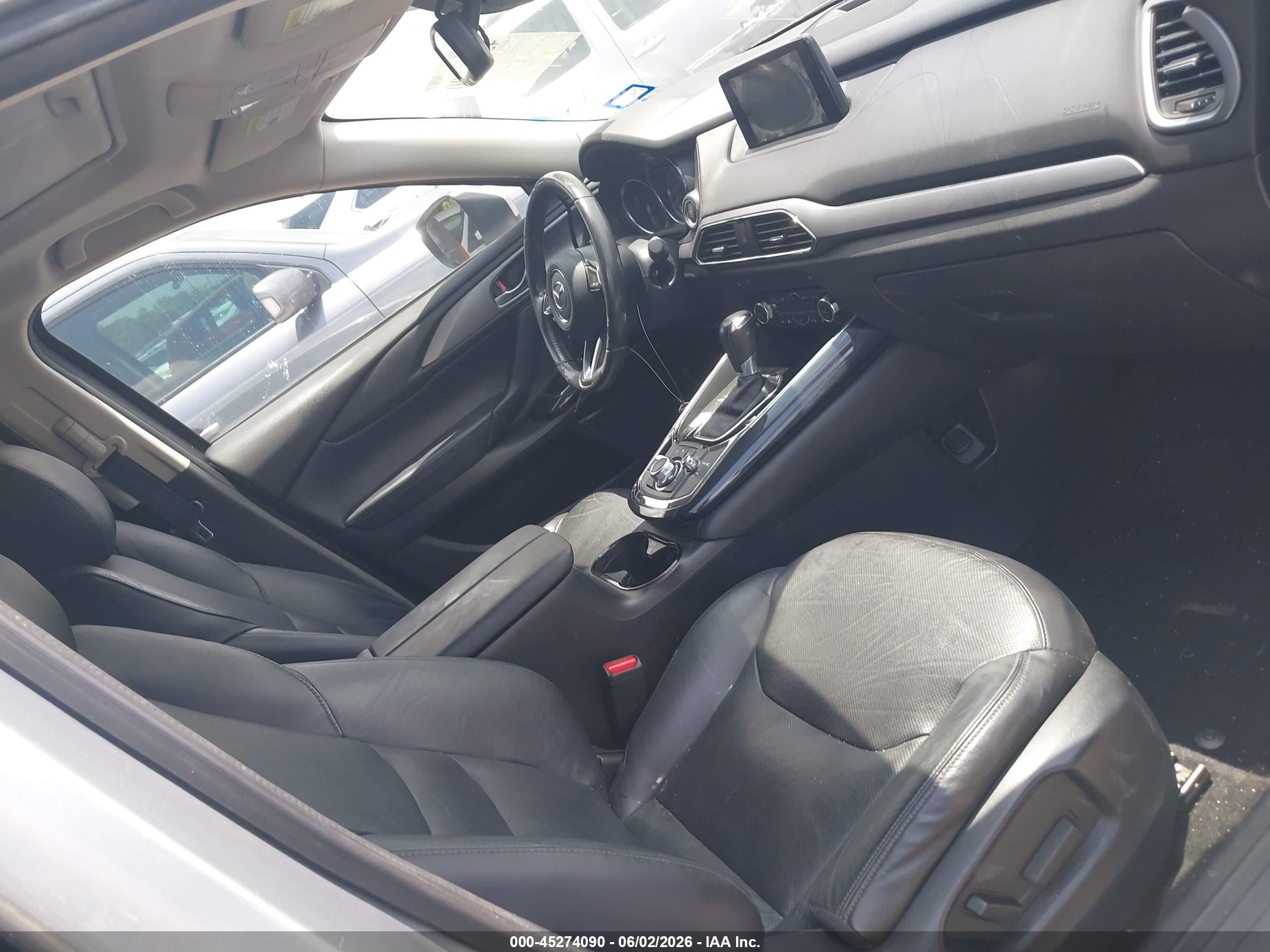 2016 Mazda Cx-9 Touring Silver vin: JM3TCACY7G0124229