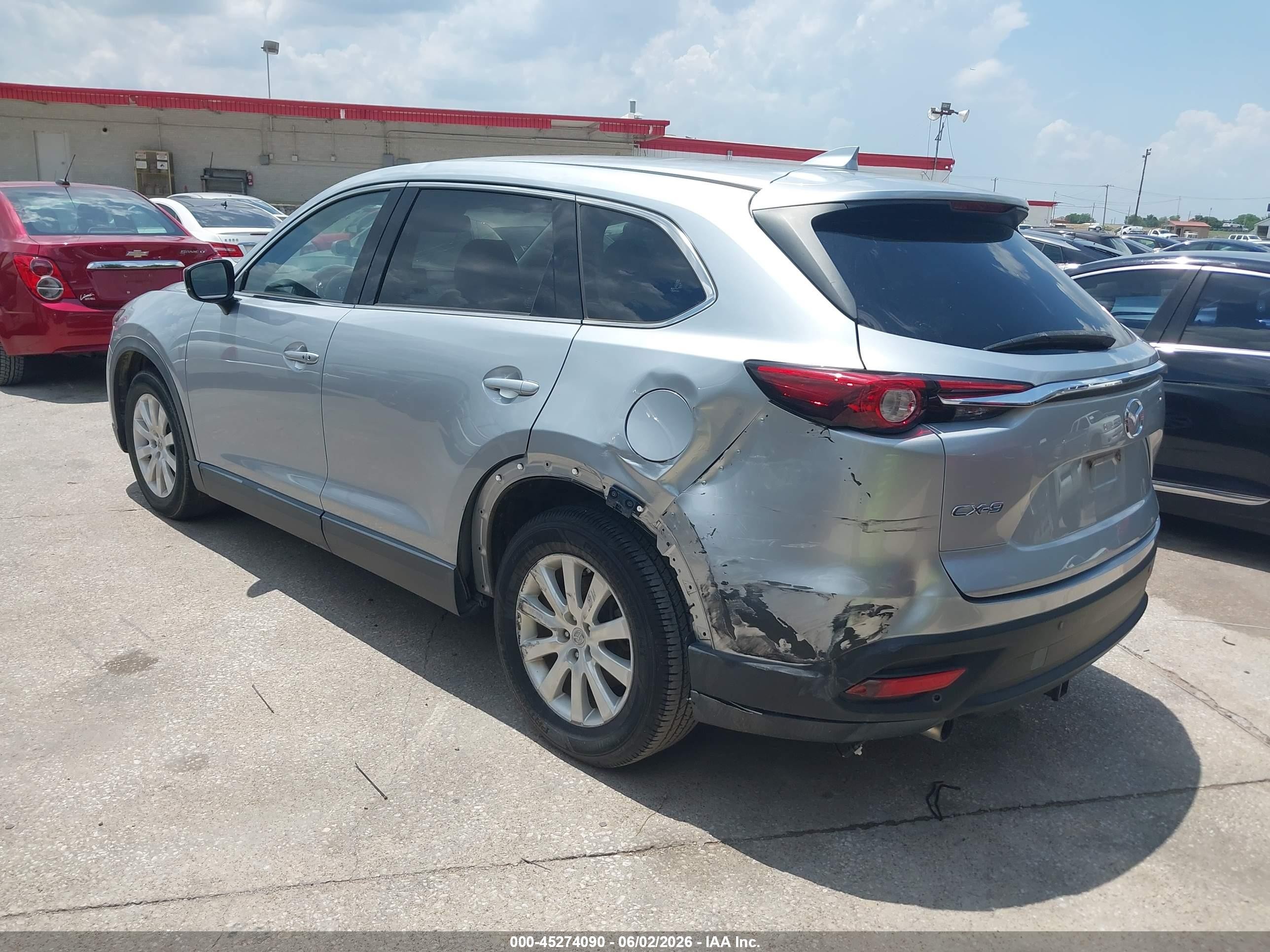 2016 Mazda Cx-9 Touring Silver vin: JM3TCACY7G0124229