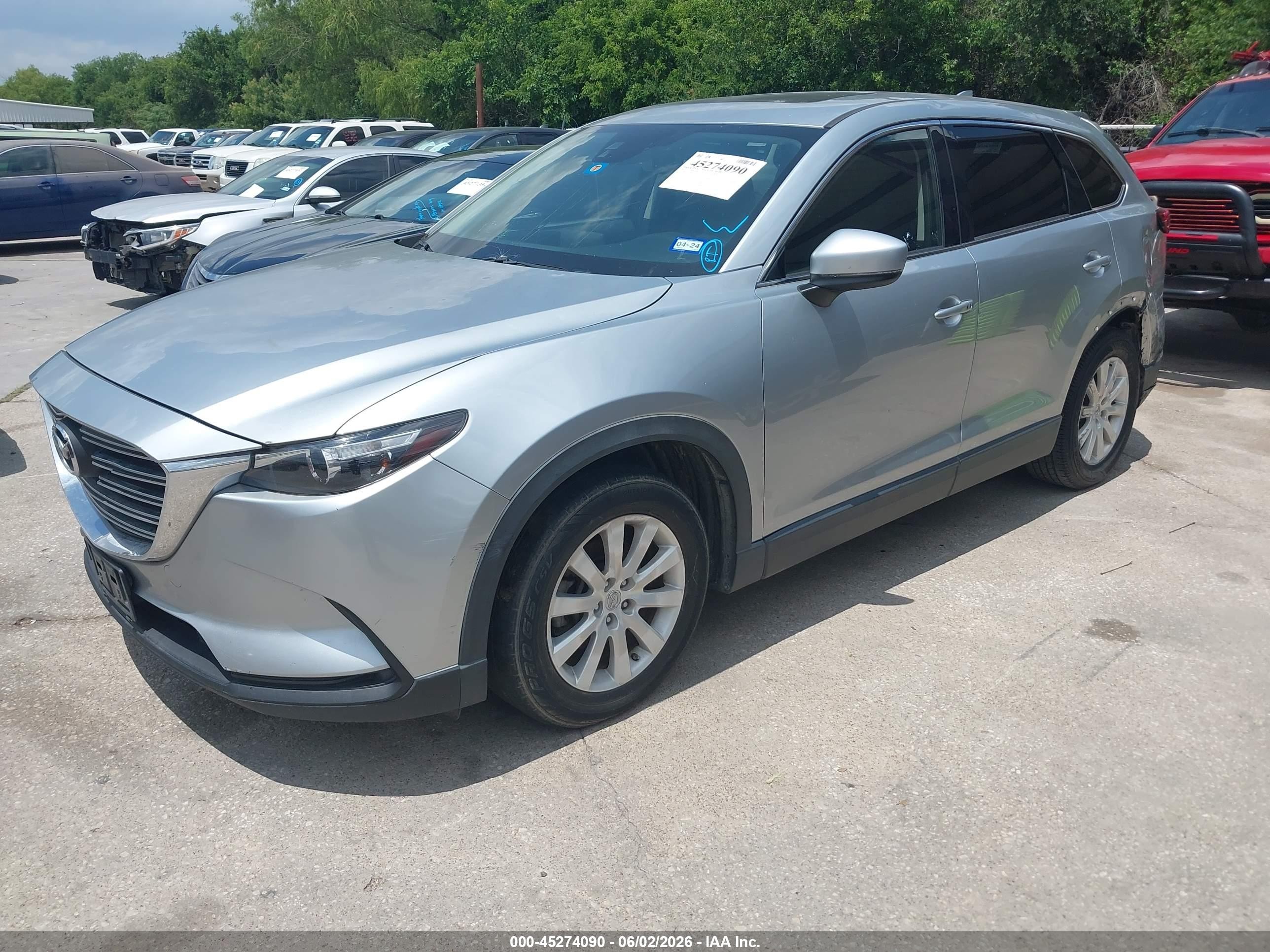 2016 Mazda Cx-9 Touring Silver vin: JM3TCACY7G0124229