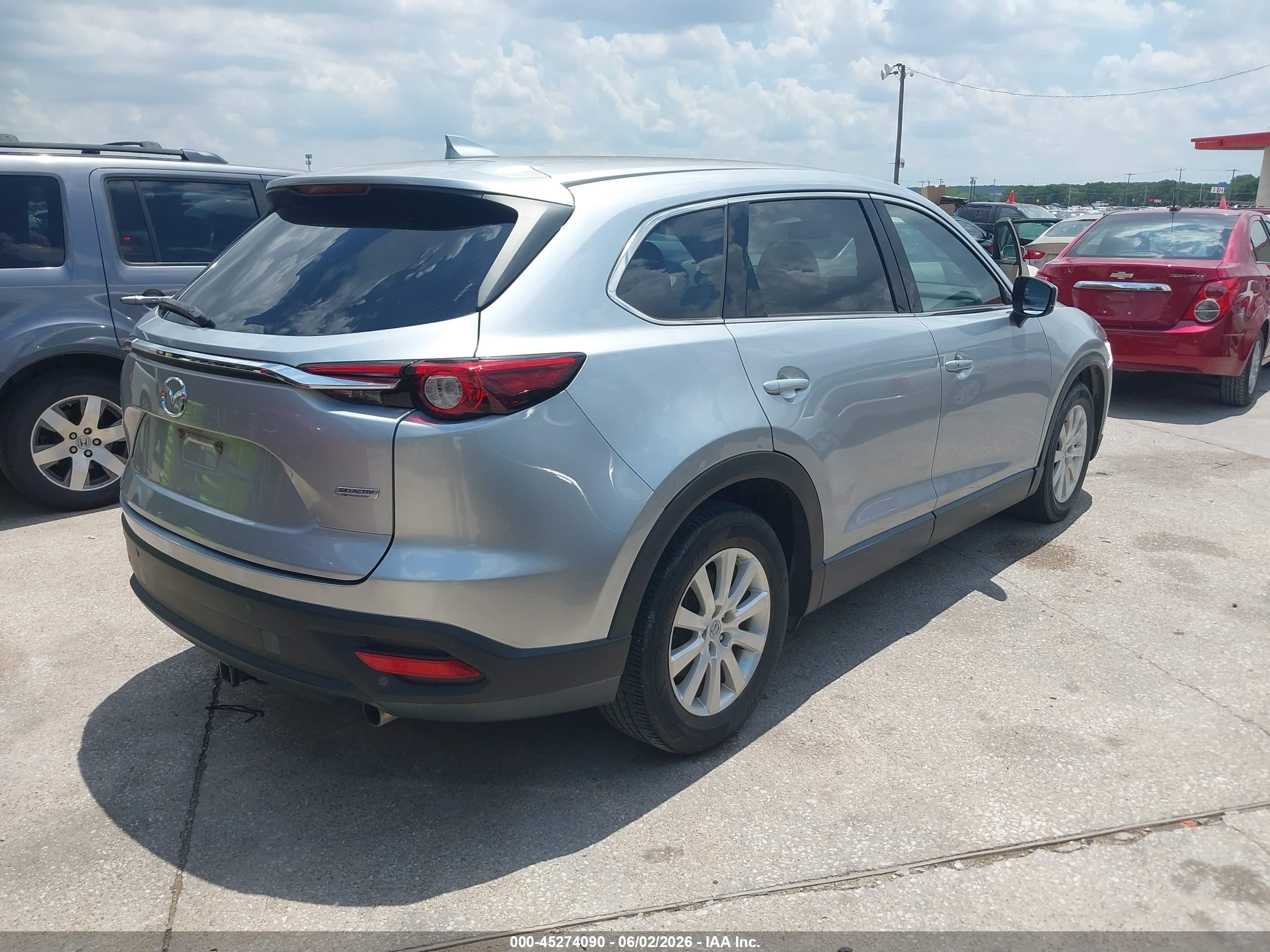 2016 Mazda Cx-9 Touring Silver vin: JM3TCACY7G0124229