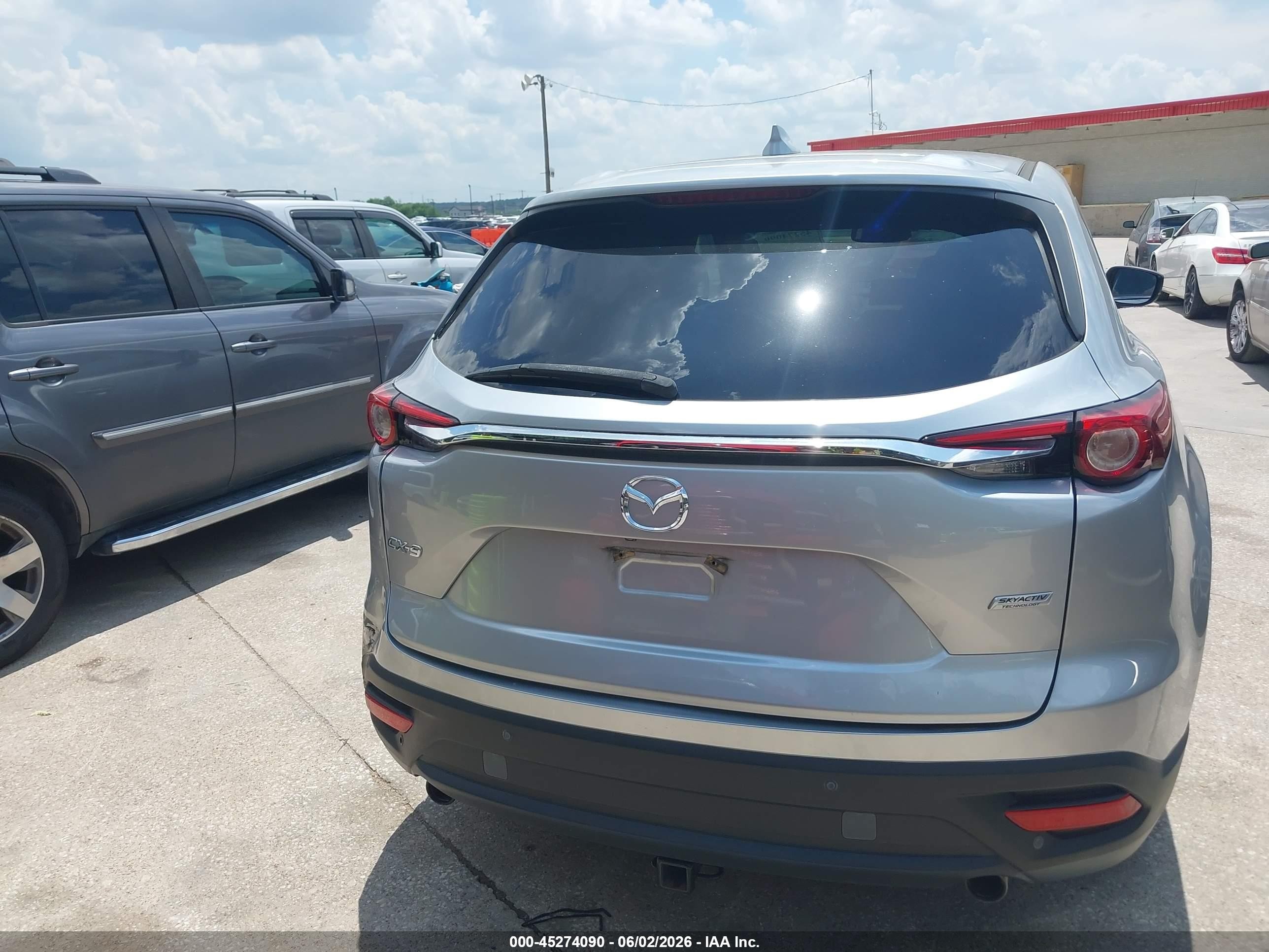 2016 Mazda Cx-9 Touring Silver vin: JM3TCACY7G0124229