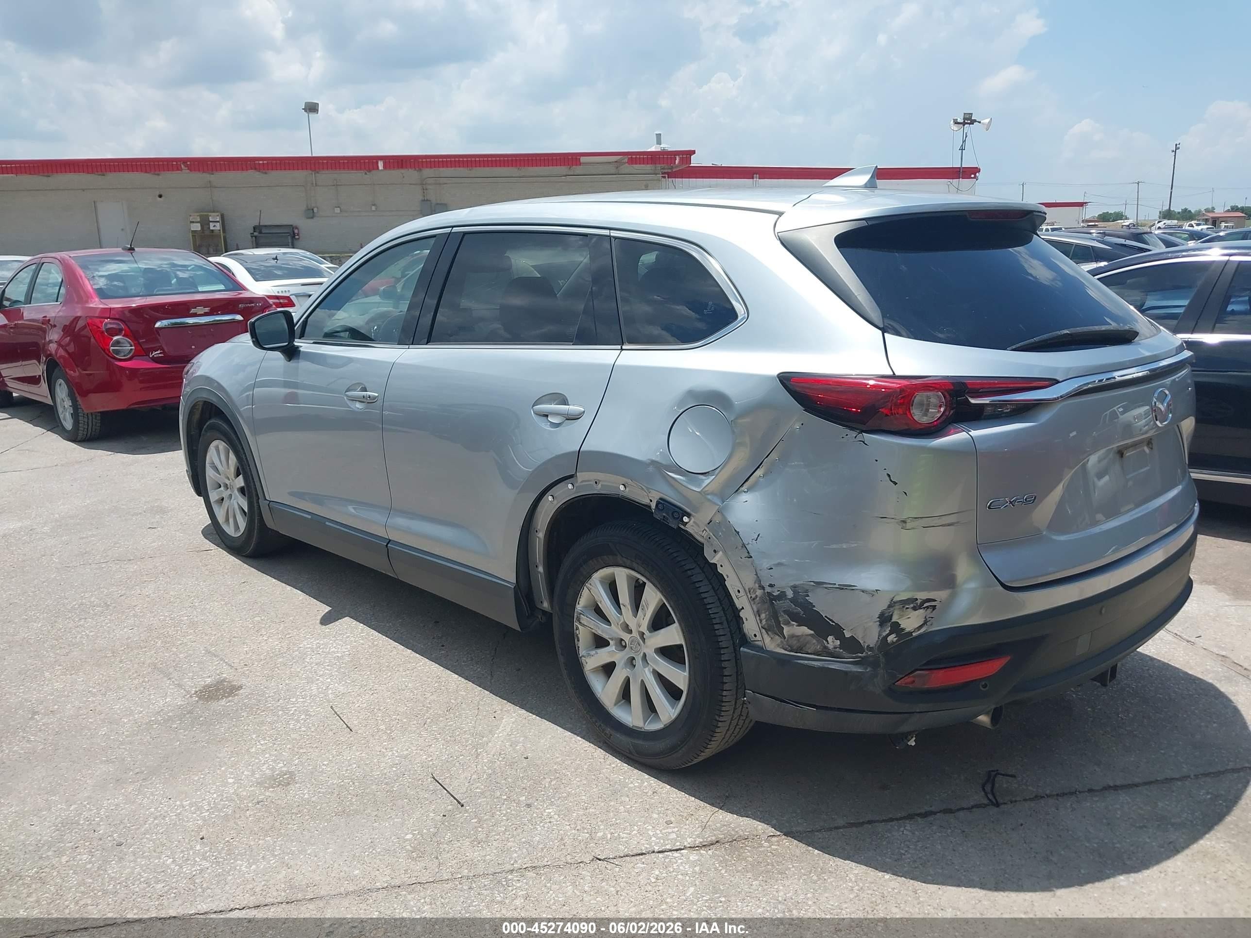 2016 Mazda Cx-9 Touring Silver vin: JM3TCACY7G0124229