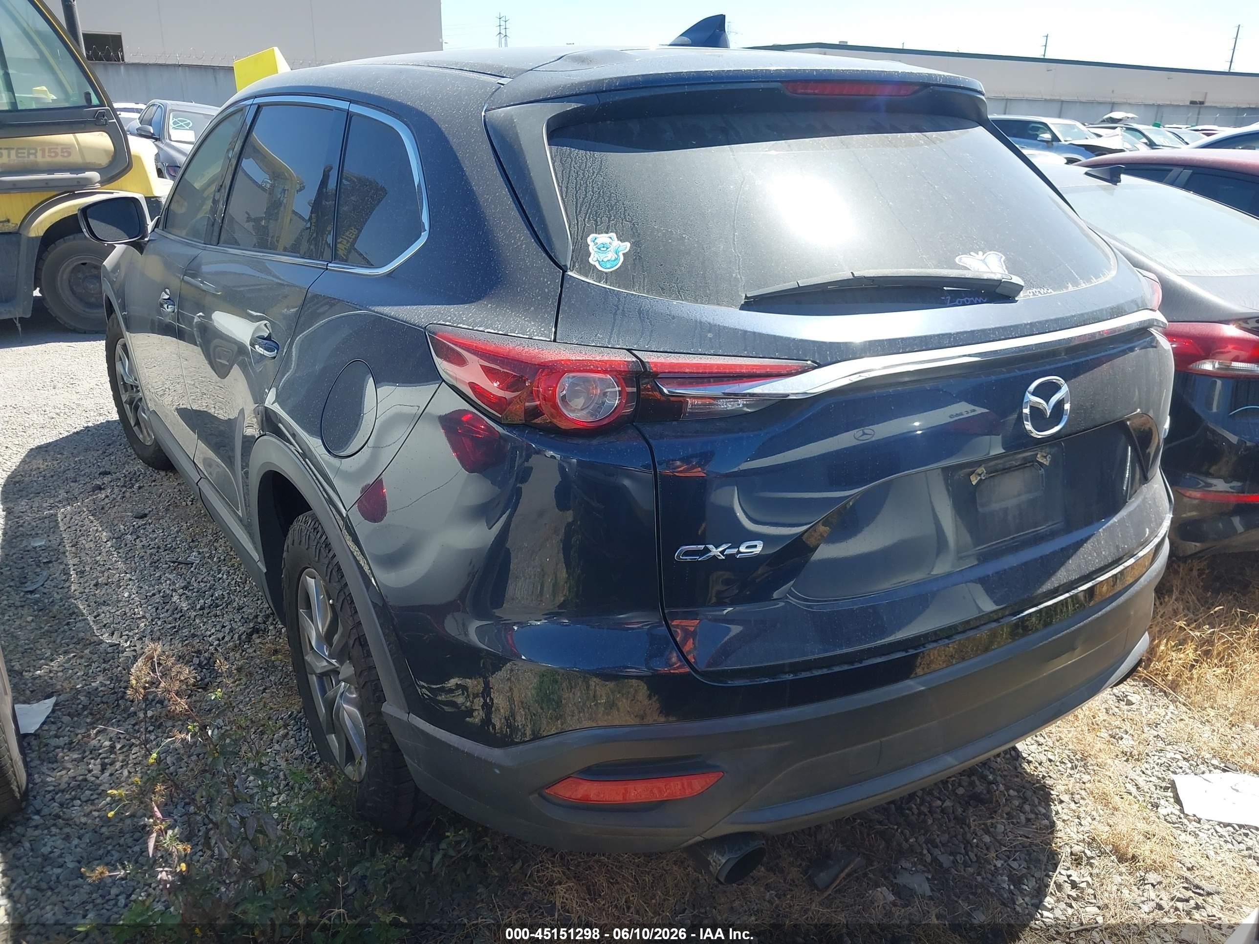 2019 Mazda Cx-9 Touring Blue vin: JM3TCACYXK0312459