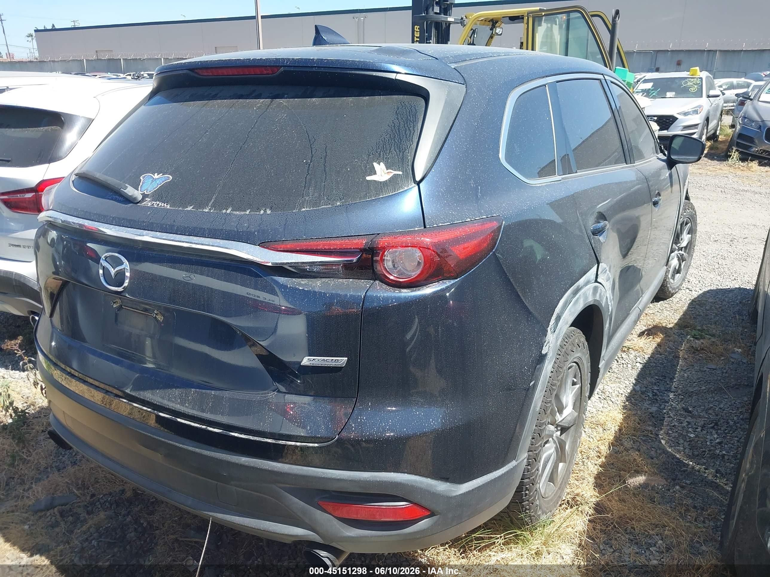 2019 Mazda Cx-9 Touring Blue vin: JM3TCACYXK0312459