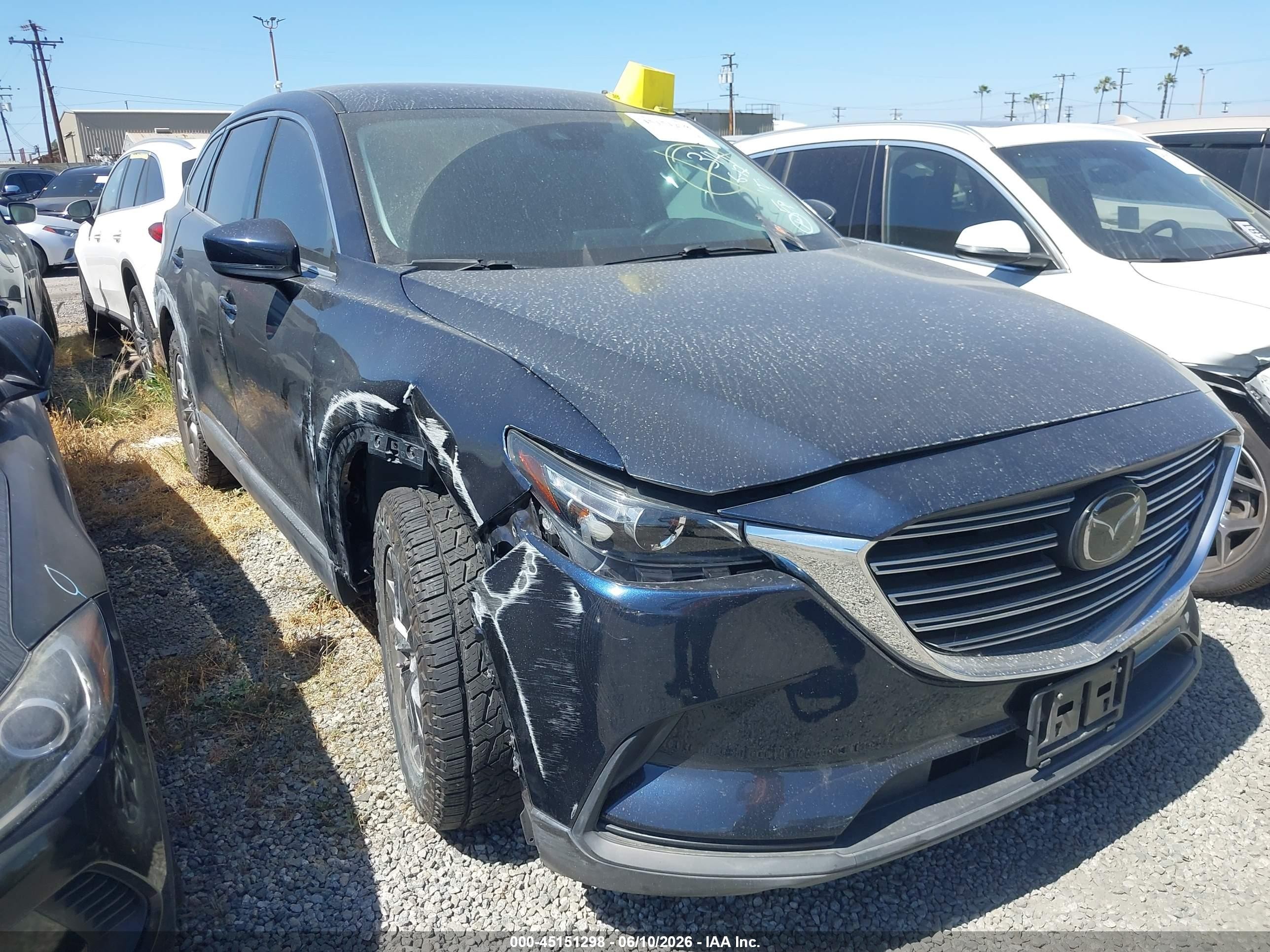 2019 Mazda Cx-9 Touring Blue vin: JM3TCACYXK0312459