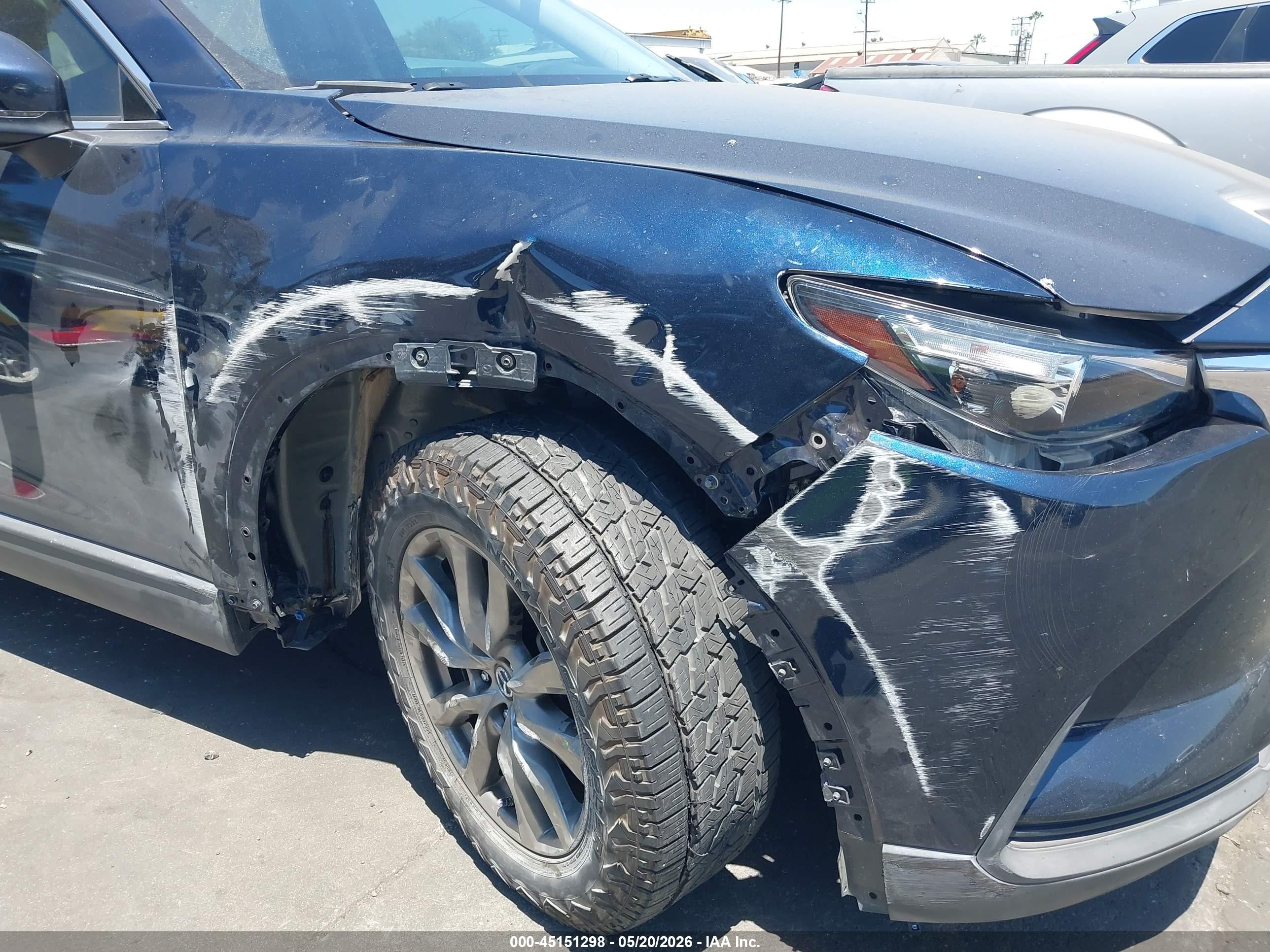 2019 Mazda Cx-9 Touring Blue vin: JM3TCACYXK0312459