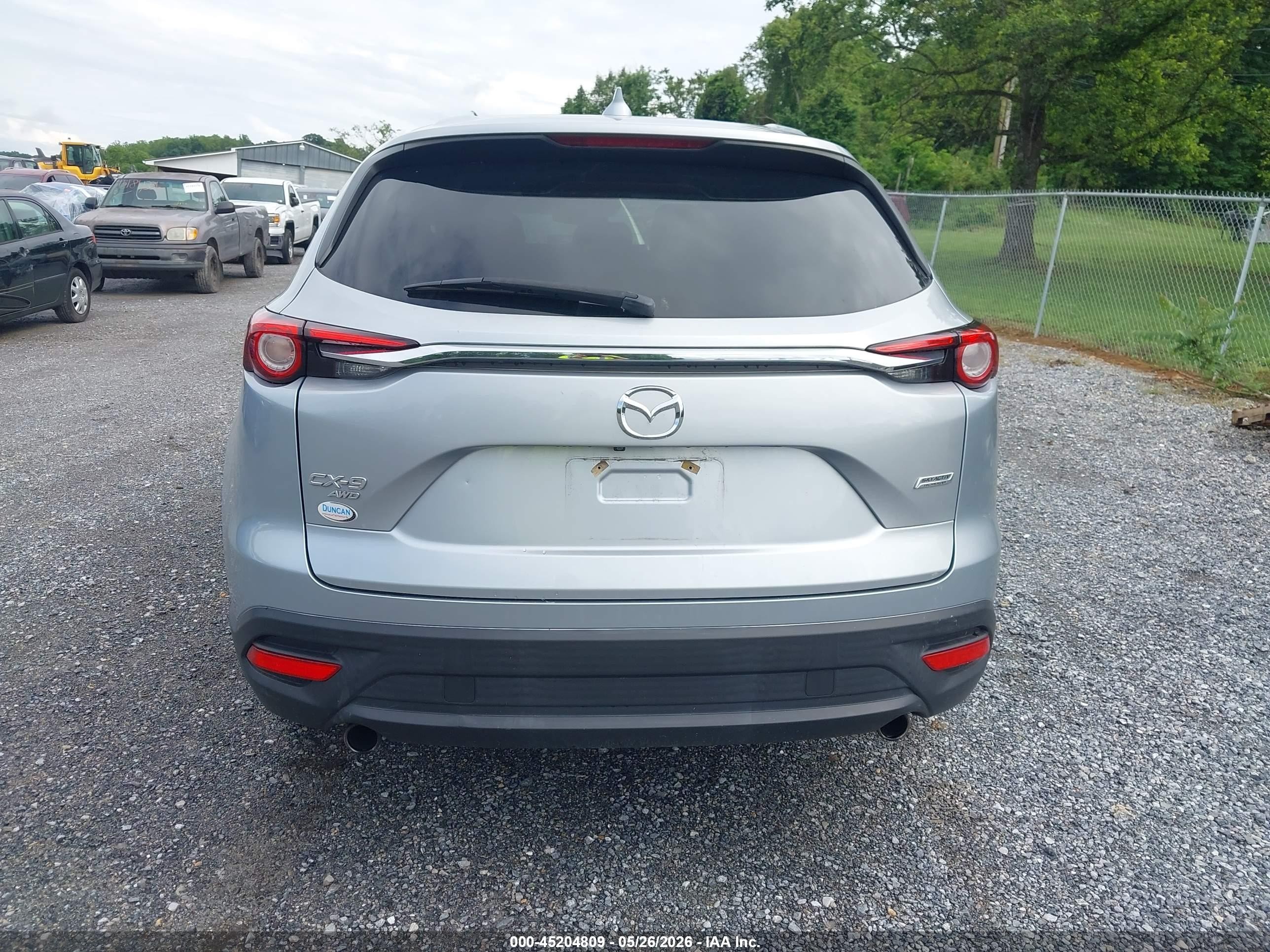 2016 Mazda Cx-9 Touring Silver vin: JM3TCBCY3G0100659
