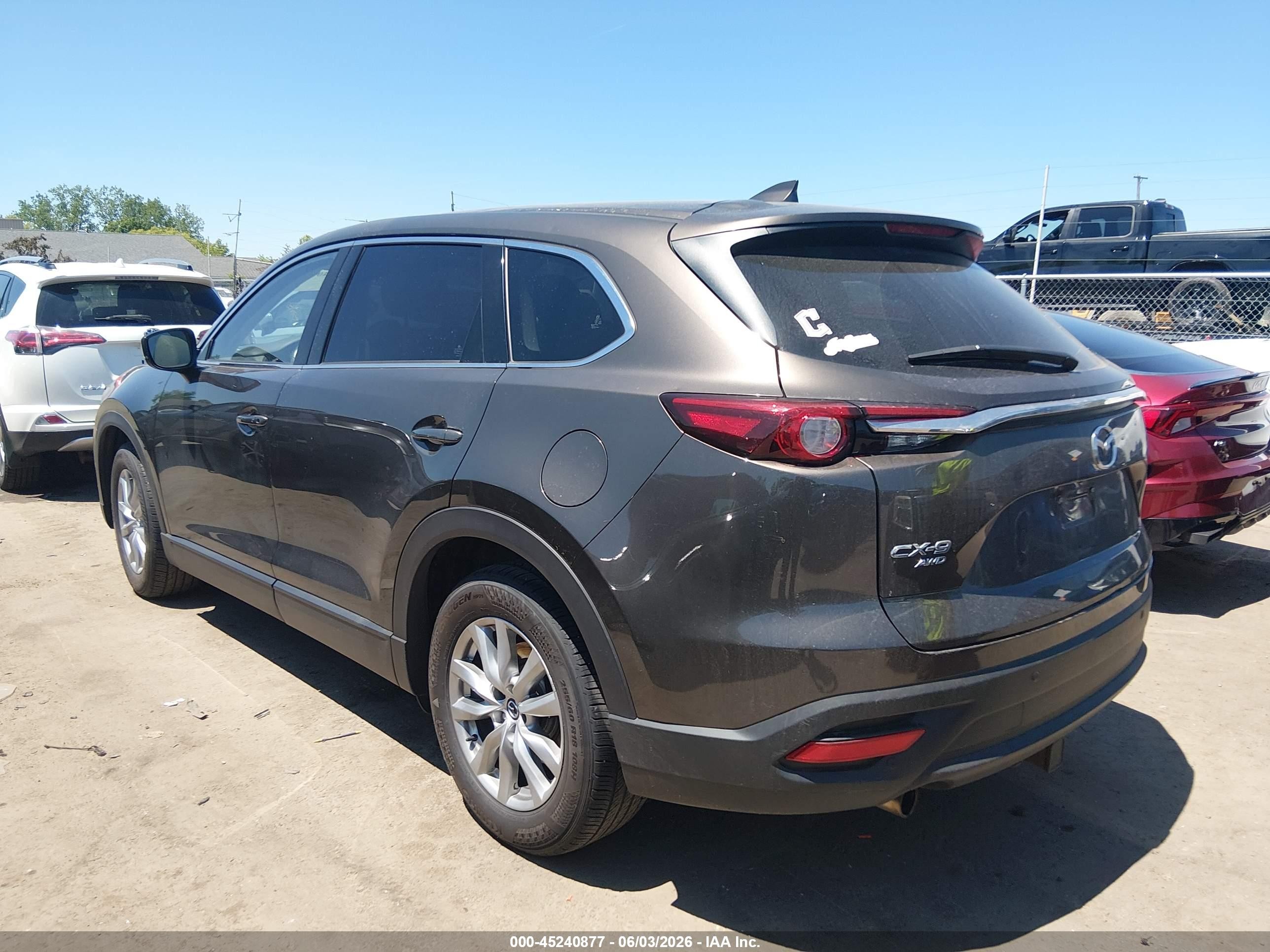 2016 Mazda Cx-9 Touring Gray vin: JM3TCBCY6G0101160