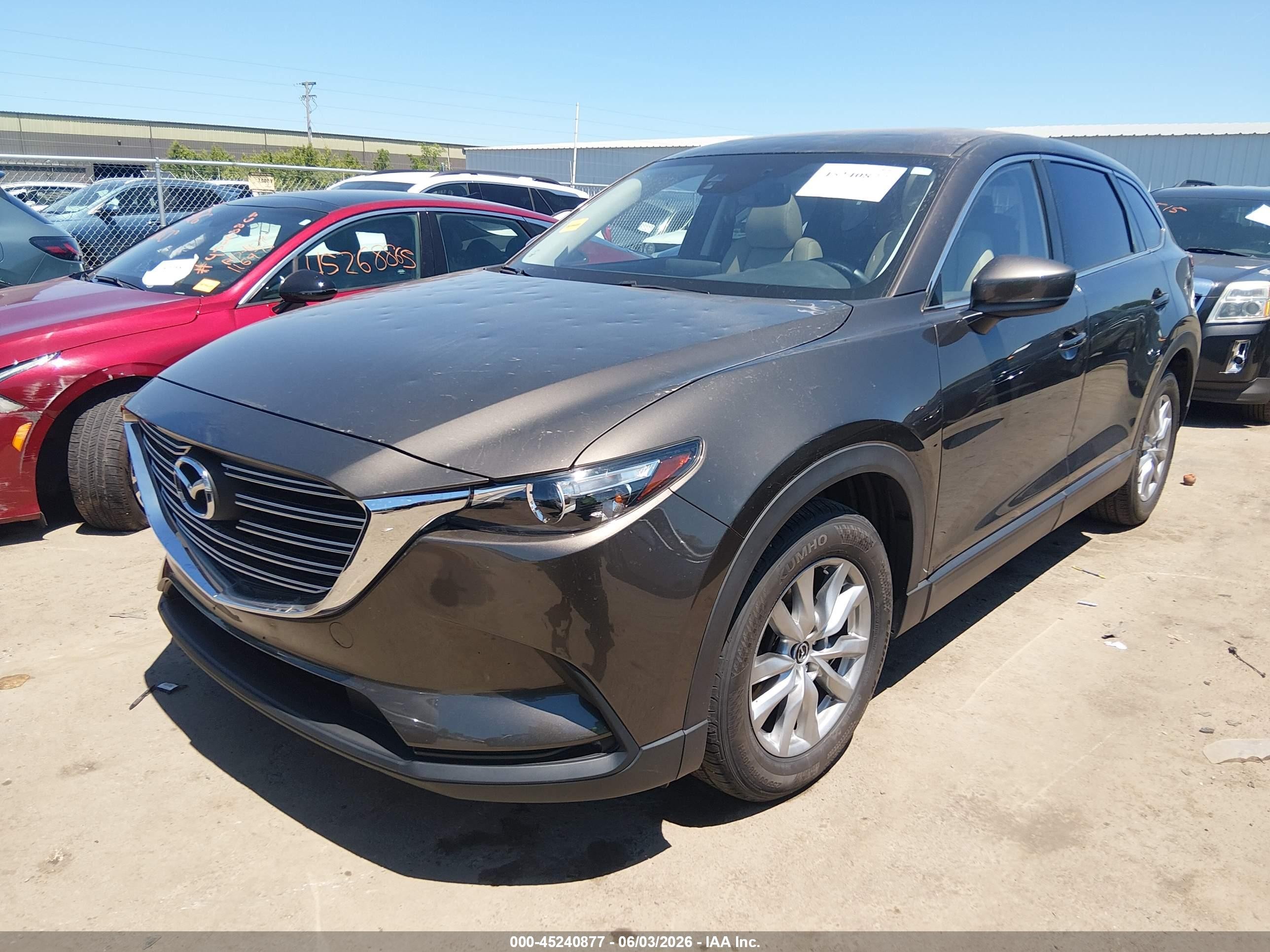 2016 Mazda Cx-9 Touring Gray vin: JM3TCBCY6G0101160