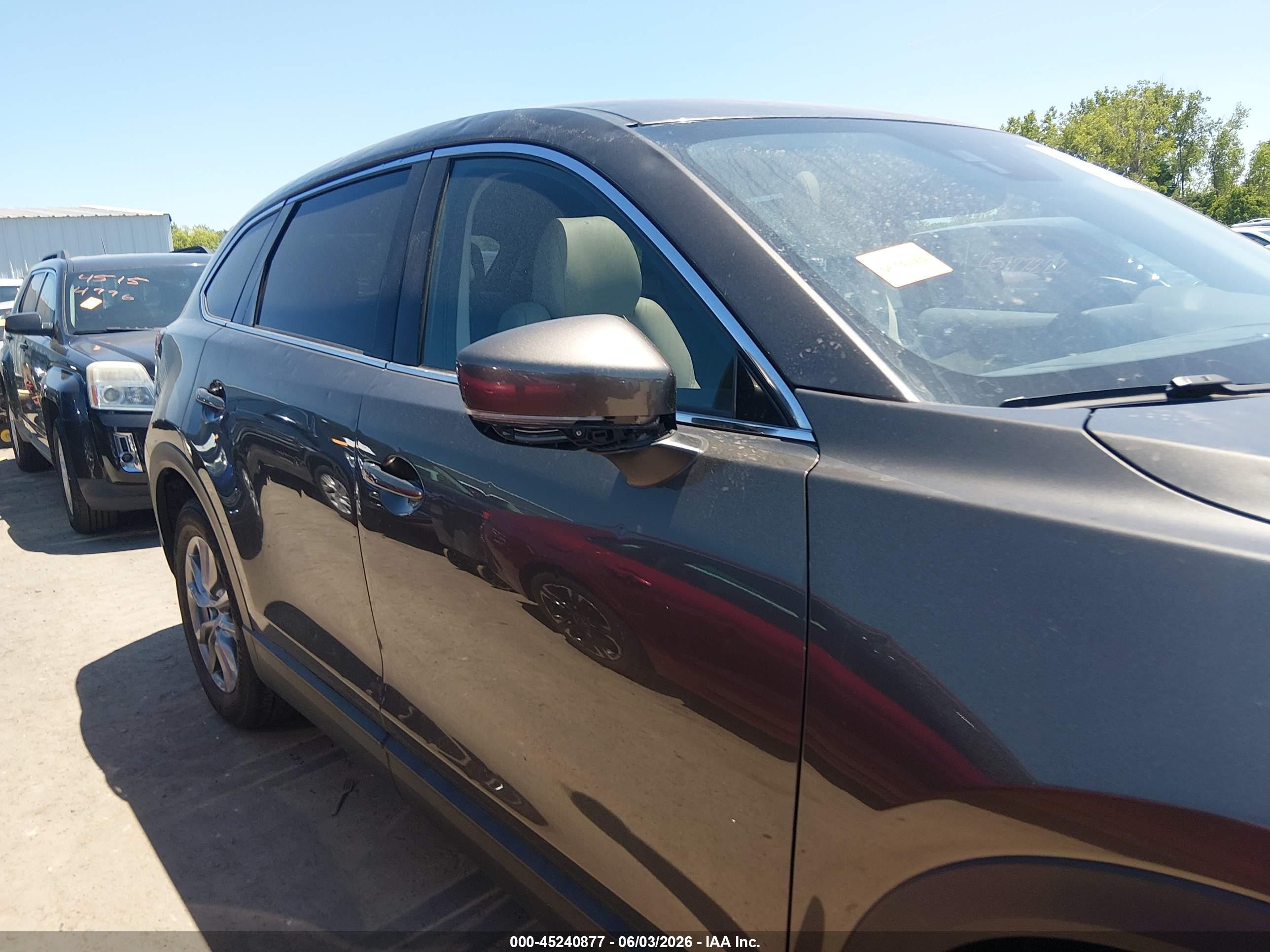 2016 Mazda Cx-9 Touring Gray vin: JM3TCBCY6G0101160