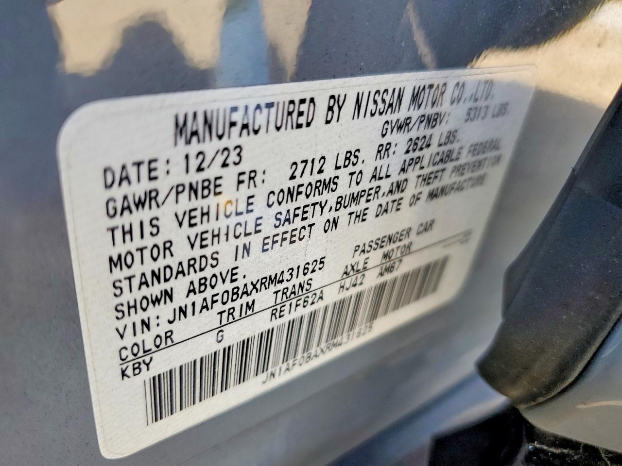 2024 Nissan Ariya Engage Gray vin: JN1AF0BAXRM431625