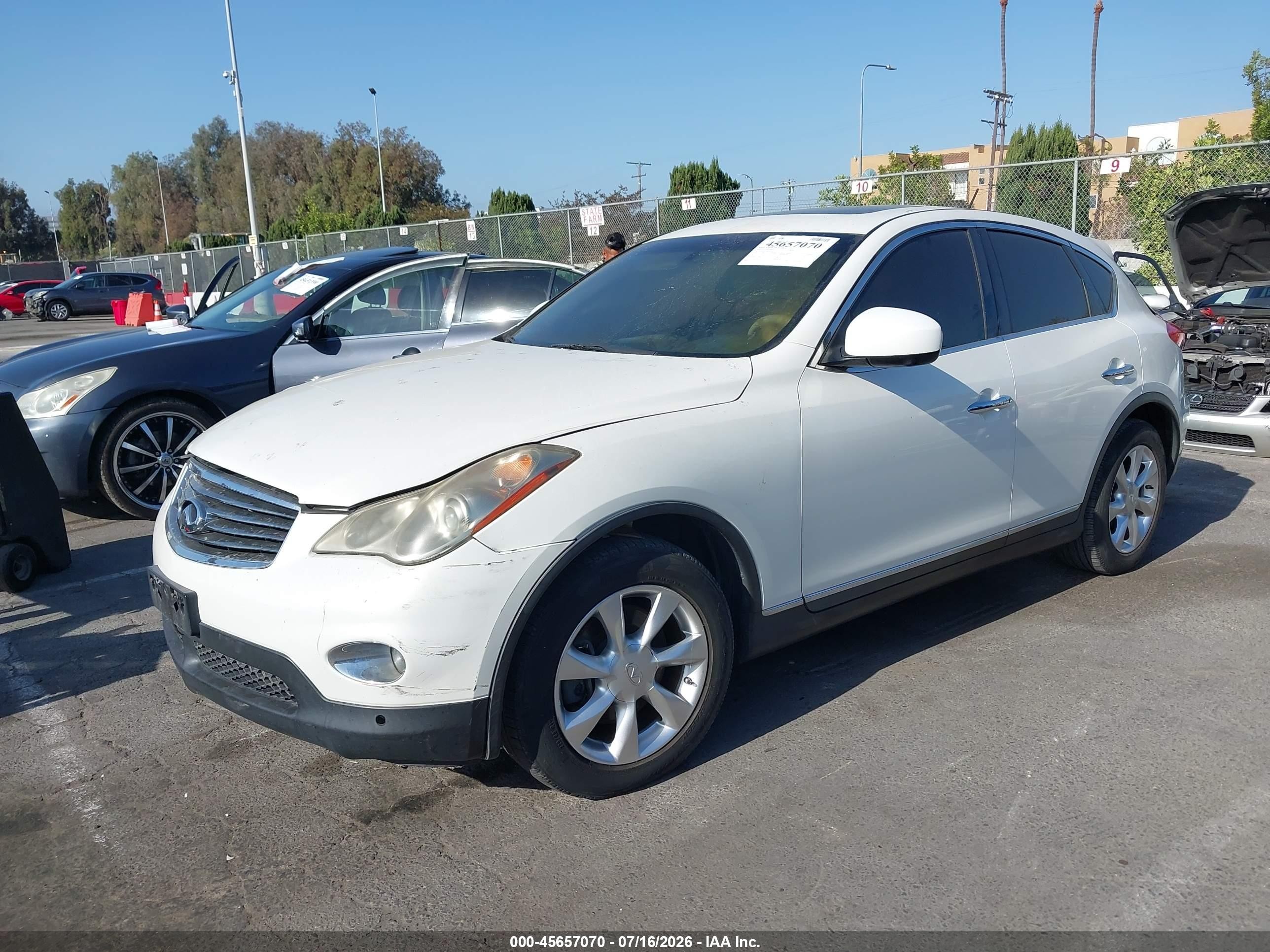 2010 Infiniti Ex35 Journey Белый vin: JN1AJ0HP1AM702750