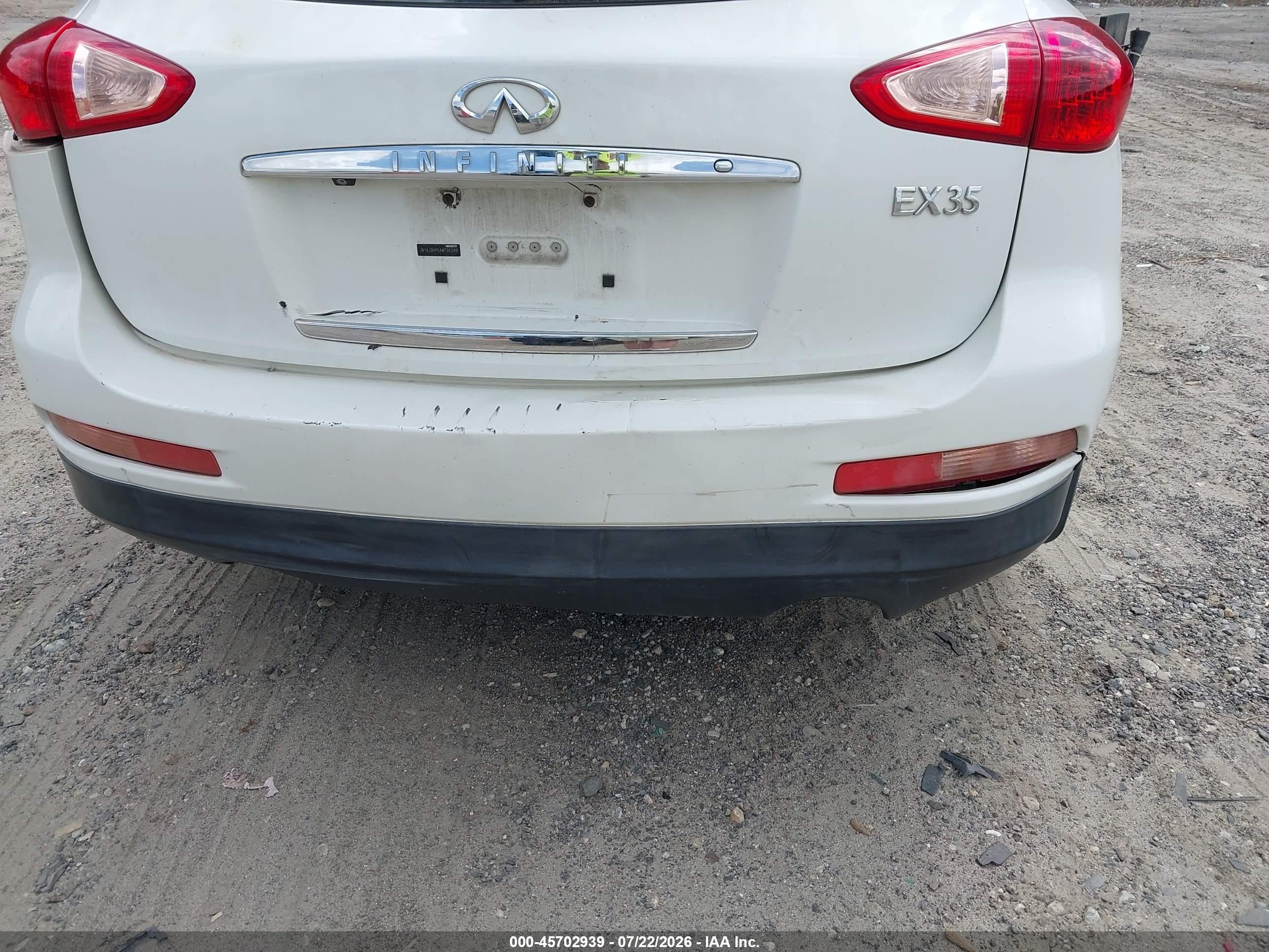 2010 Infiniti Ex35 Journey Белый vin: JN1AJ0HP5AM700046
