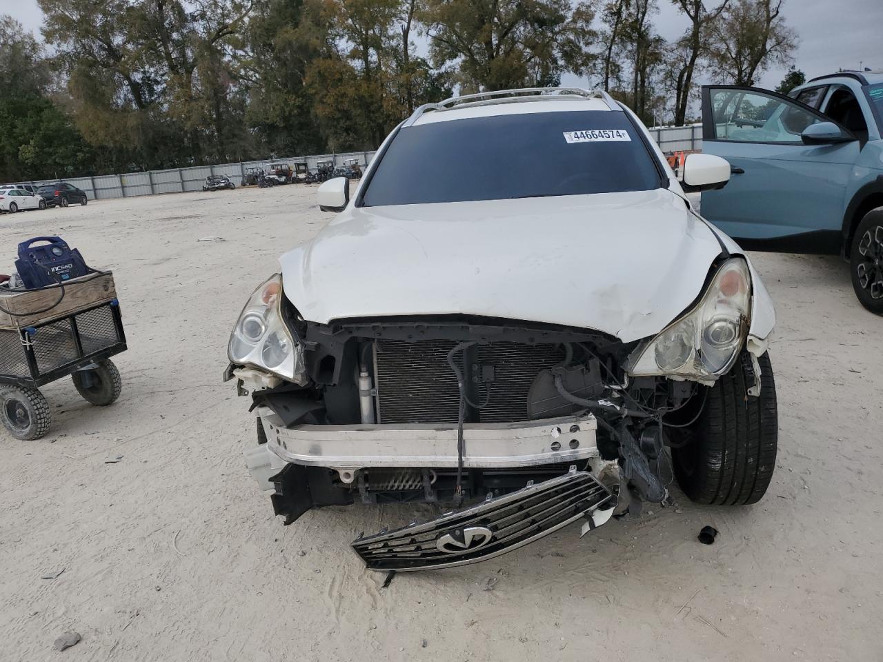 2010 Infiniti Ex35 Base White vin: JN1AJ0HR0AM753576
