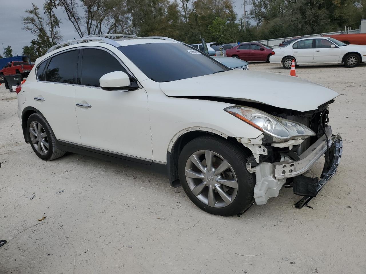 2010 Infiniti Ex35 Base White vin: JN1AJ0HR0AM753576